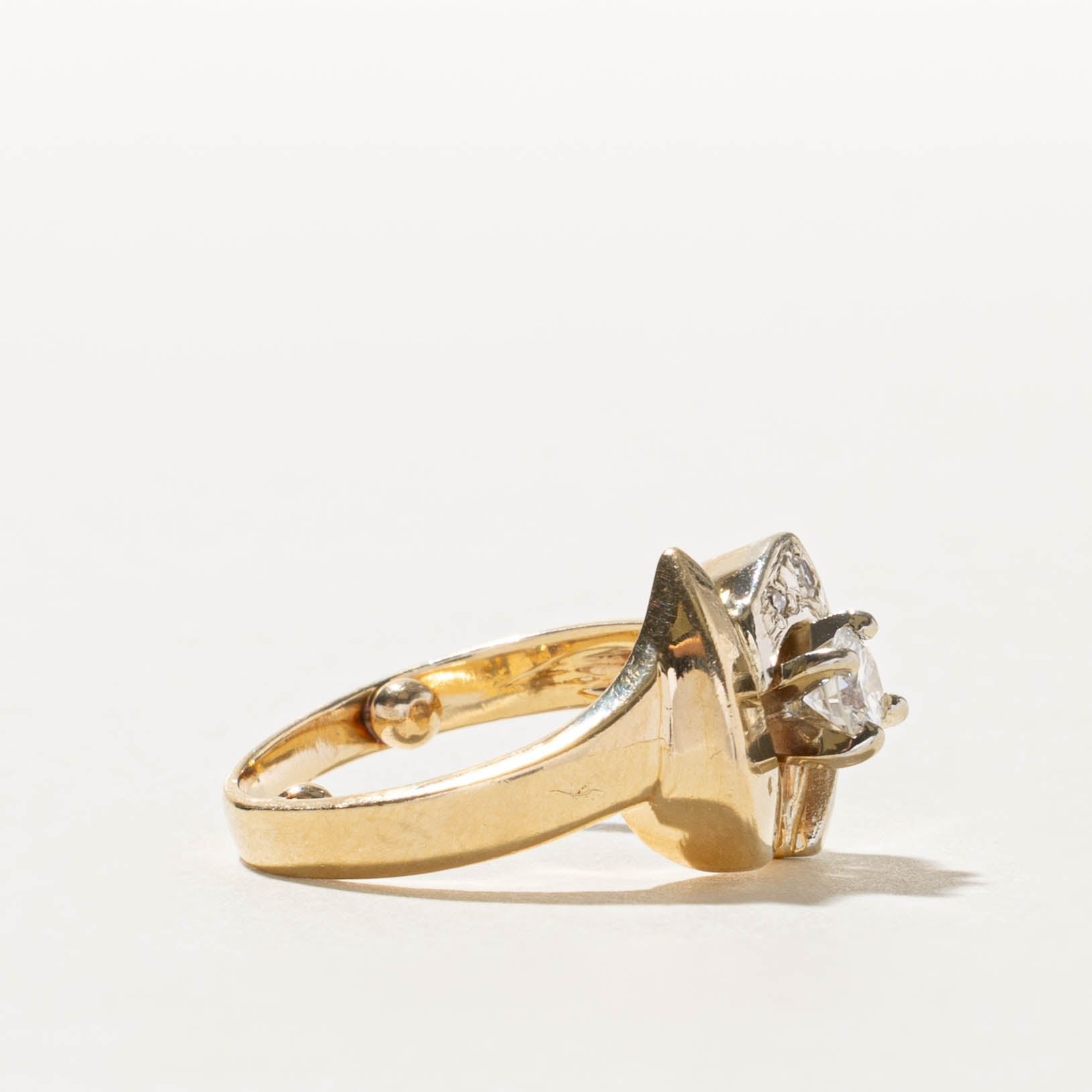 14k Diamond Boomerang Cocktail Ring | 0.33ctw | SZ 4.25