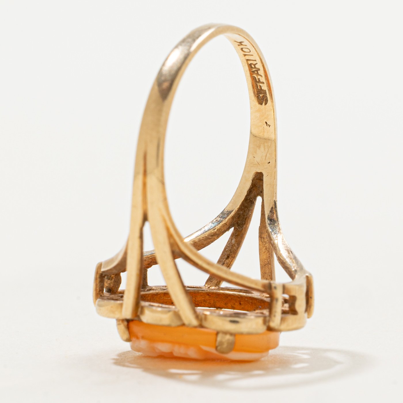 10K Ring with Shell Cameo
