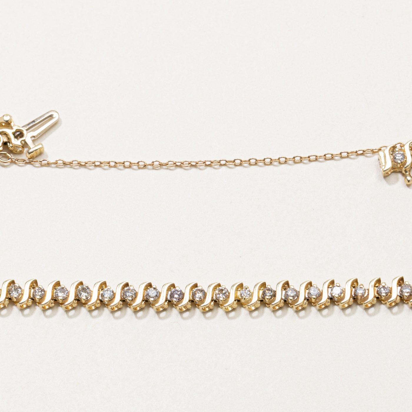 14k Diamond Swirl Tennis Bracelet | 2.1ct | 7.5"