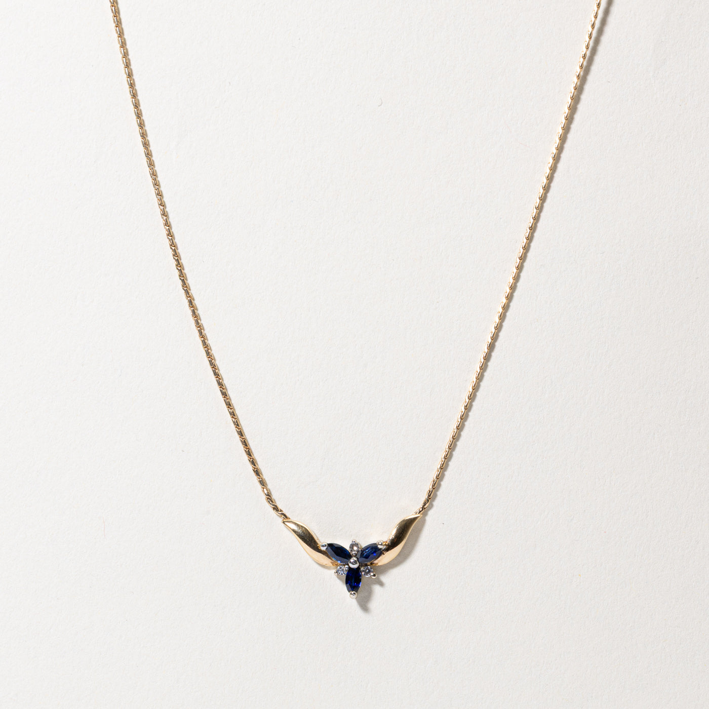 Collier en grappe de saphirs | 40 cm