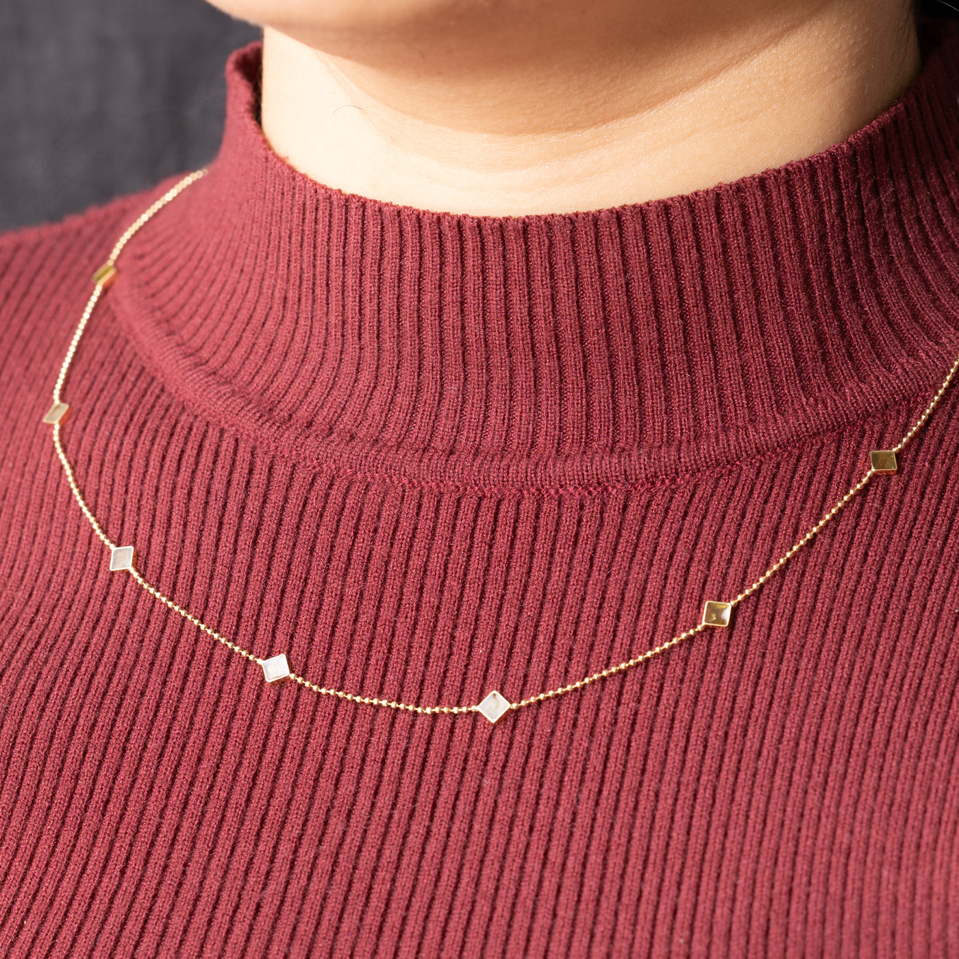 Collier géométrique en verre | 40 cm