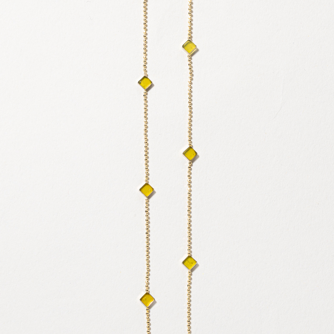 Collier géométrique en verre | 40 cm