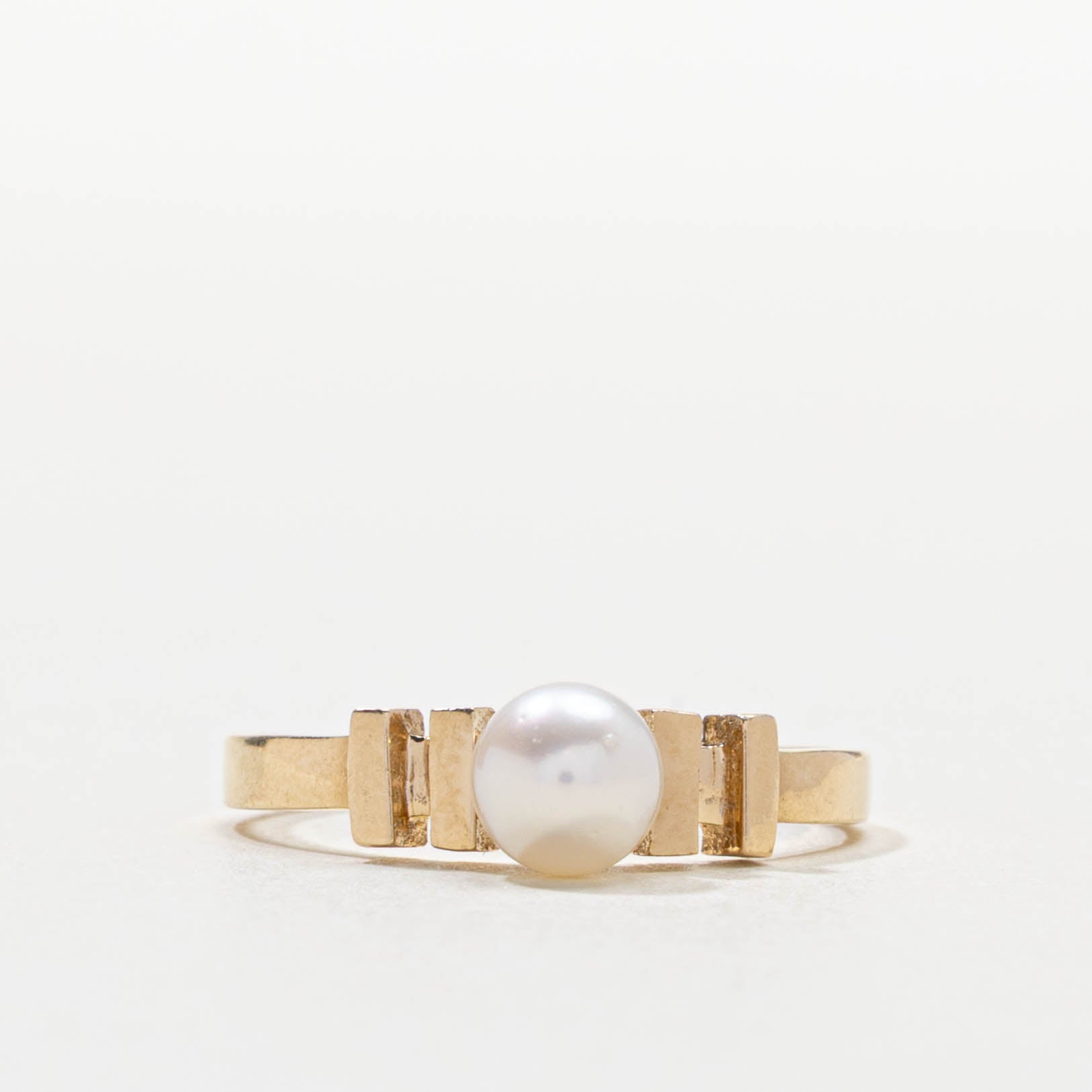 14k Pearl Geometric Ring | SZ 7