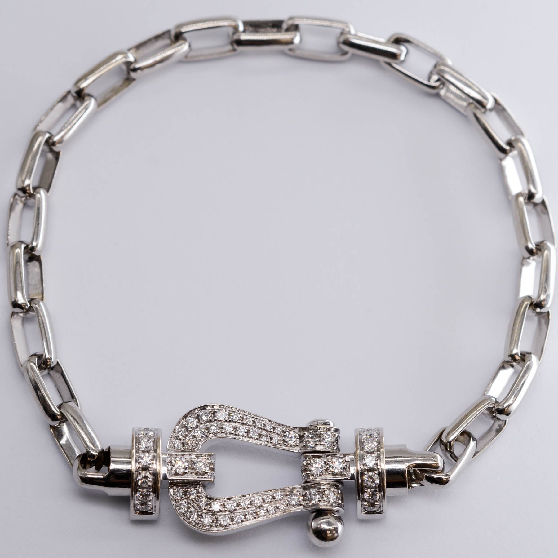 'Fred' Diamond Clasp Chain Bracelet | 0.60ctw | 7" | - 100 Ways