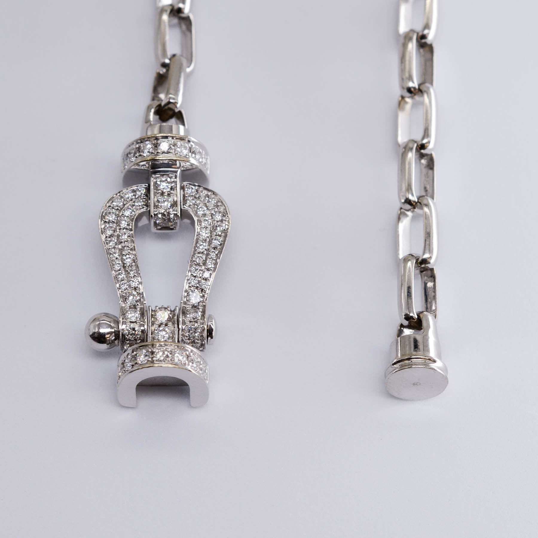 'Fred' Diamond Clasp Chain Bracelet | 0.60ctw | 7" | - 100 Ways