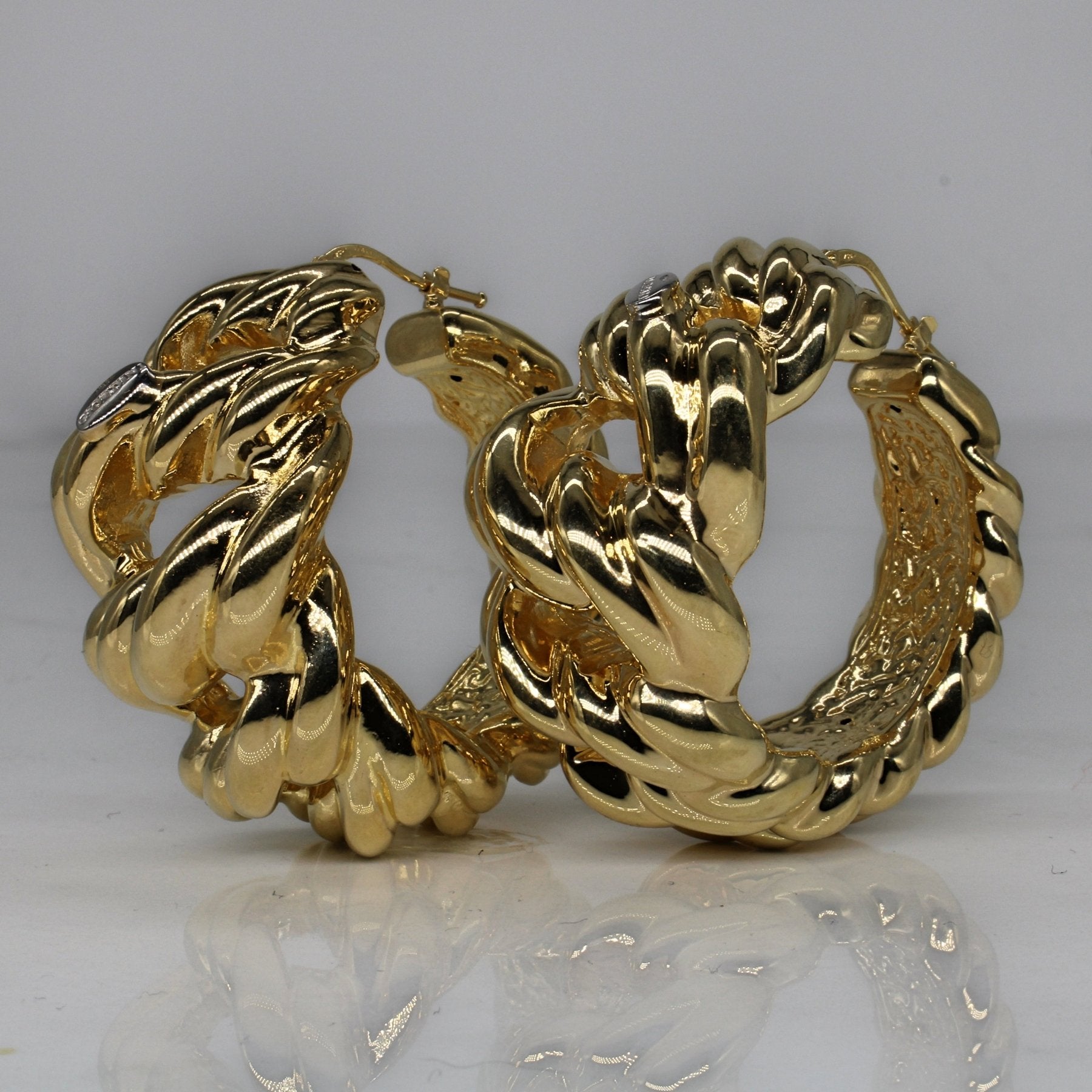 'Giordini' Large Americana Hoop Earrings | - 100 Ways