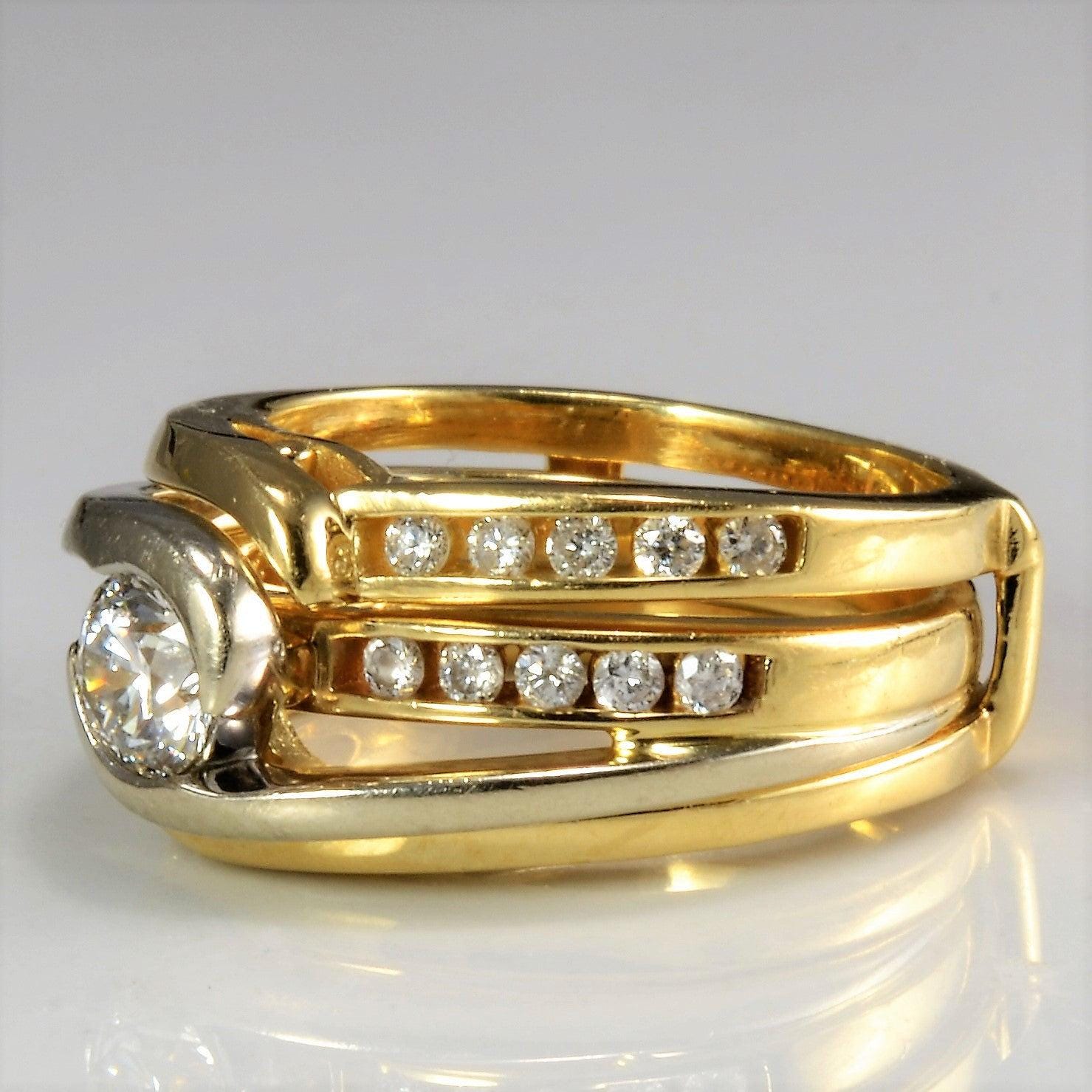 Channel Diamond Engagement Ring Set | 0.64 ctw, SZ 4.5 |
