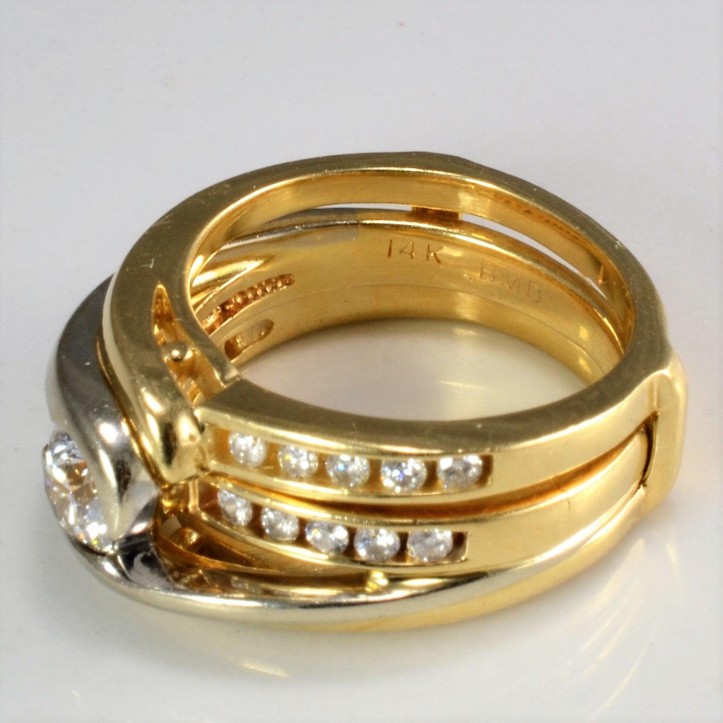 Channel Diamond Engagement Ring Set | 0.64 ctw, SZ 4.5 |