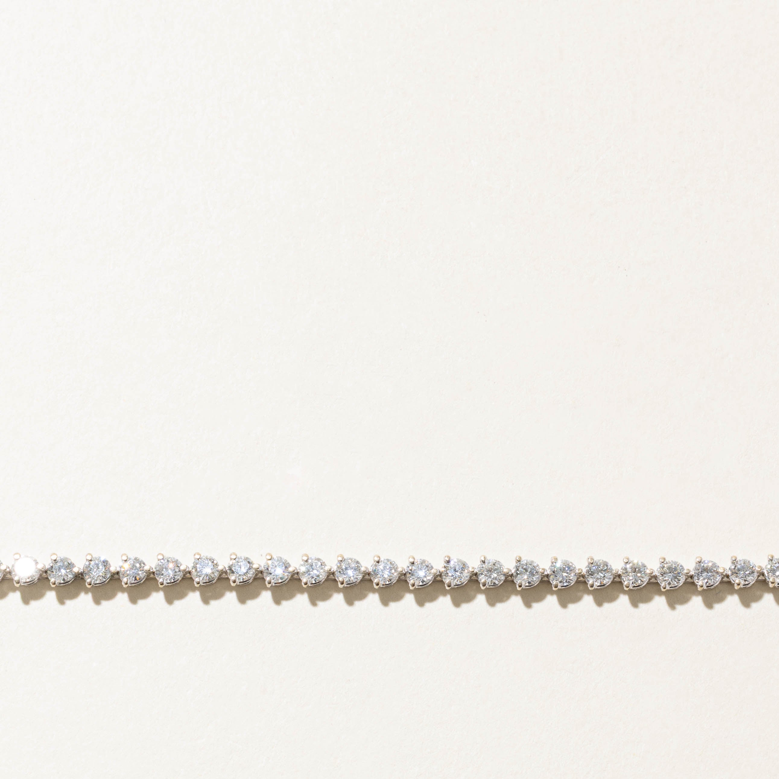 18k Eternity Diamond Tennis Bracelet | 3.87ctw VS2/SI1 G/H | 6.5"