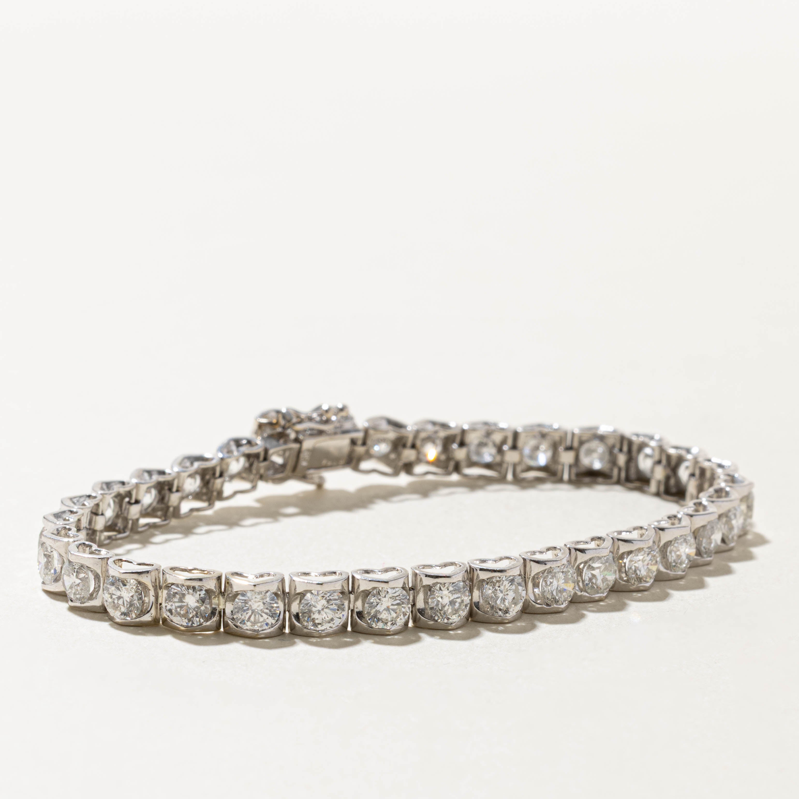 18k Eternity Diamond Tennis Bracelet | 8.00ctw I1/I2 G-I | 7"