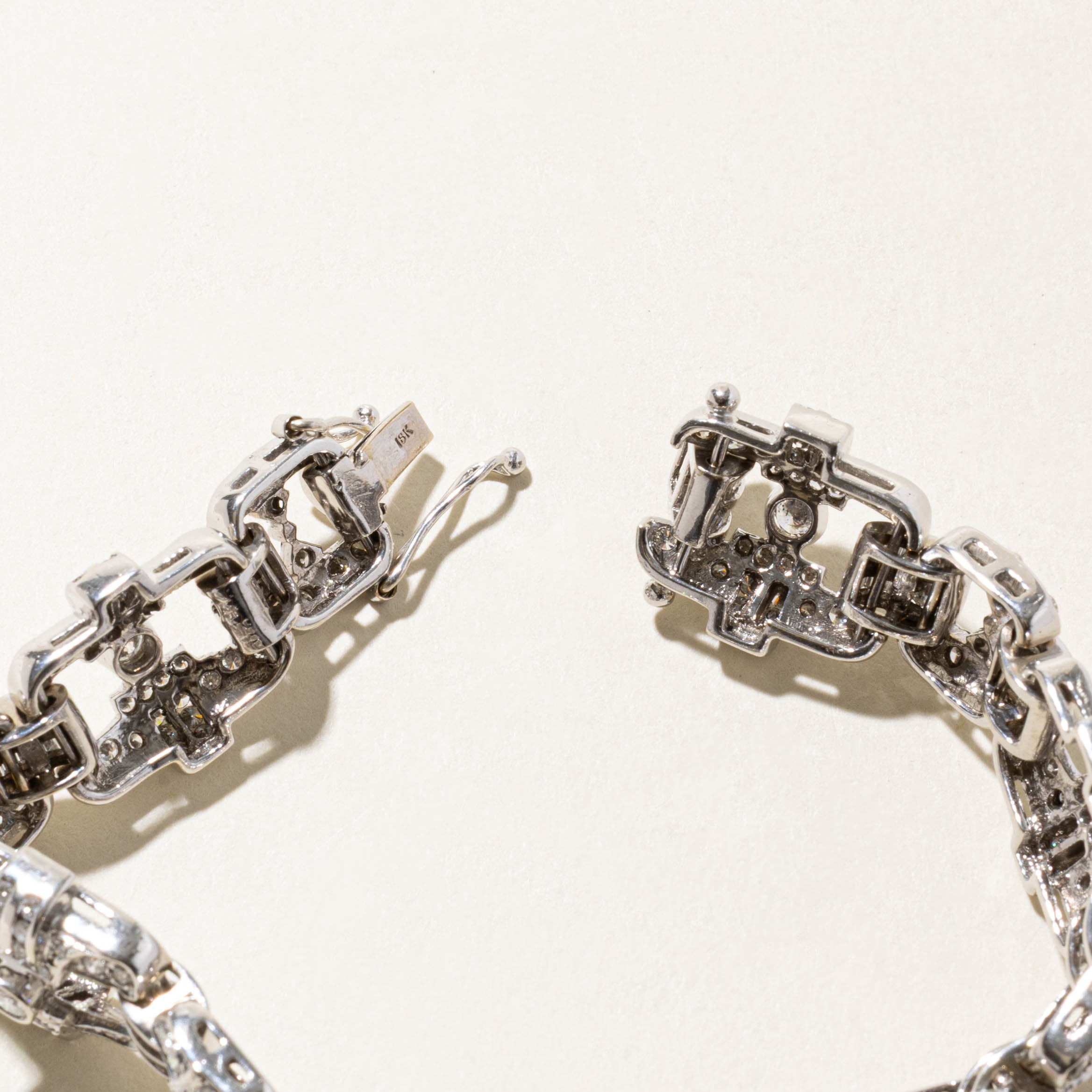 18k Multi Cut Diamond Openwork Geometric Bracelet | 5.05ctw | 7.25"