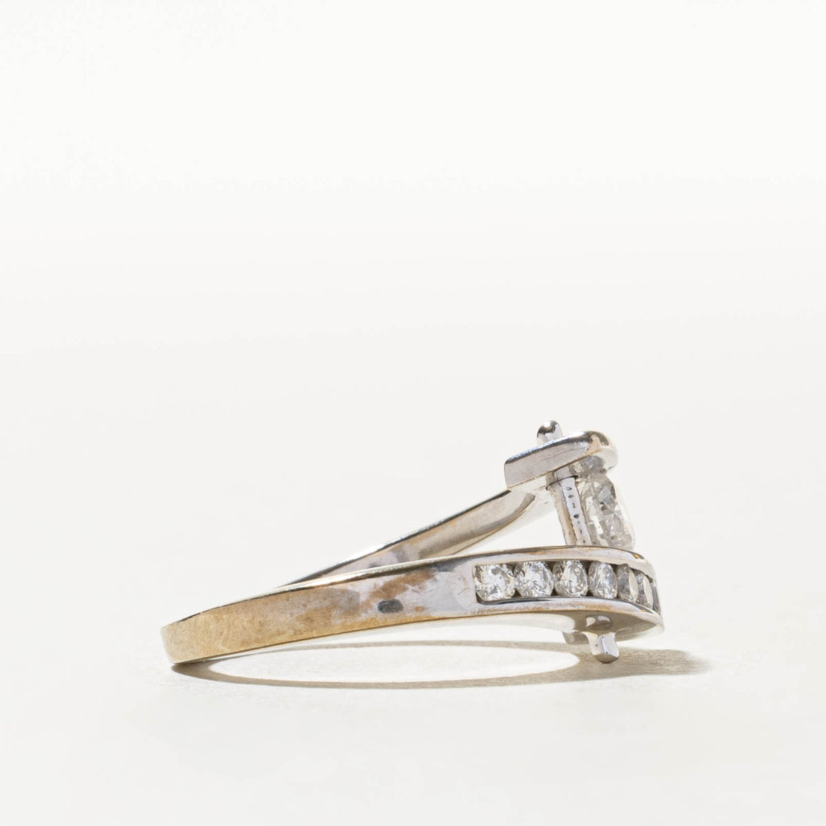 14k Diamond Channel Set Accented Bypass Ring | 0.47ct I1 G, 0.39ctw | SZ 7.5