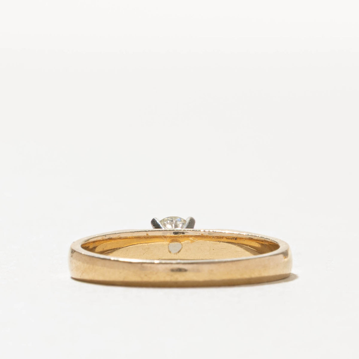 14k Solitaire Diamond Petite Ring | 0.19ct | SZ 6