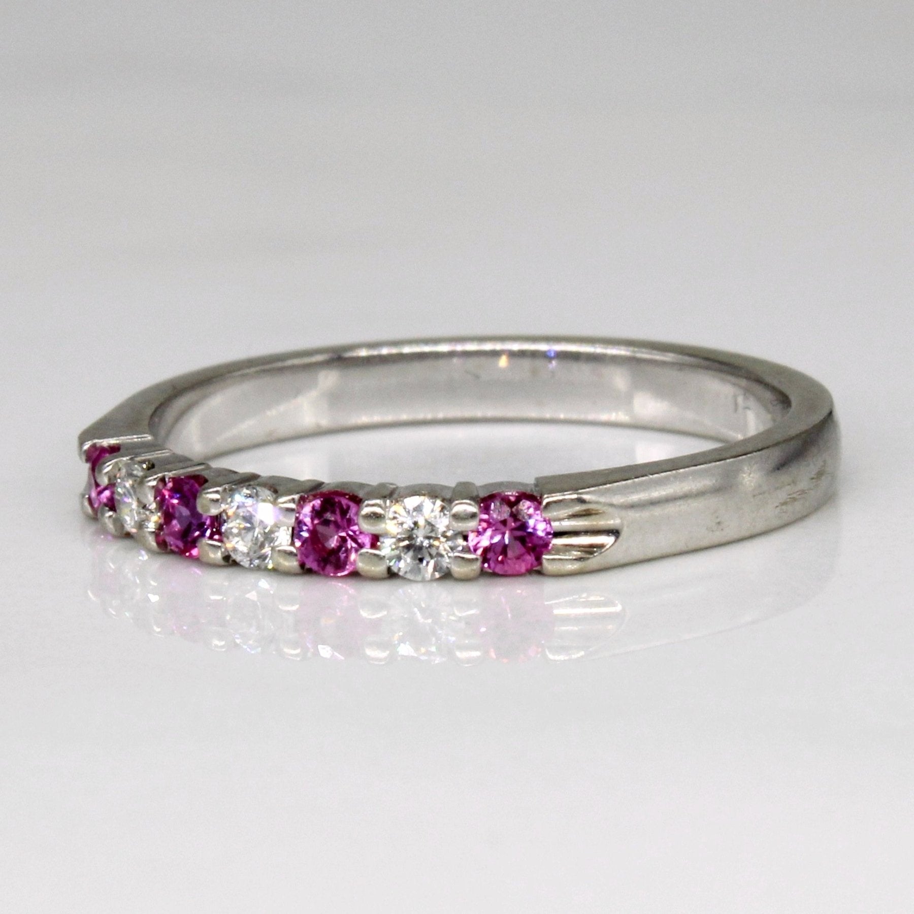 'Kuber' Pink Sapphire & Diamond Ring | 0.13ctw, 0.09ctw | SZ 5.75 | - 100 Ways