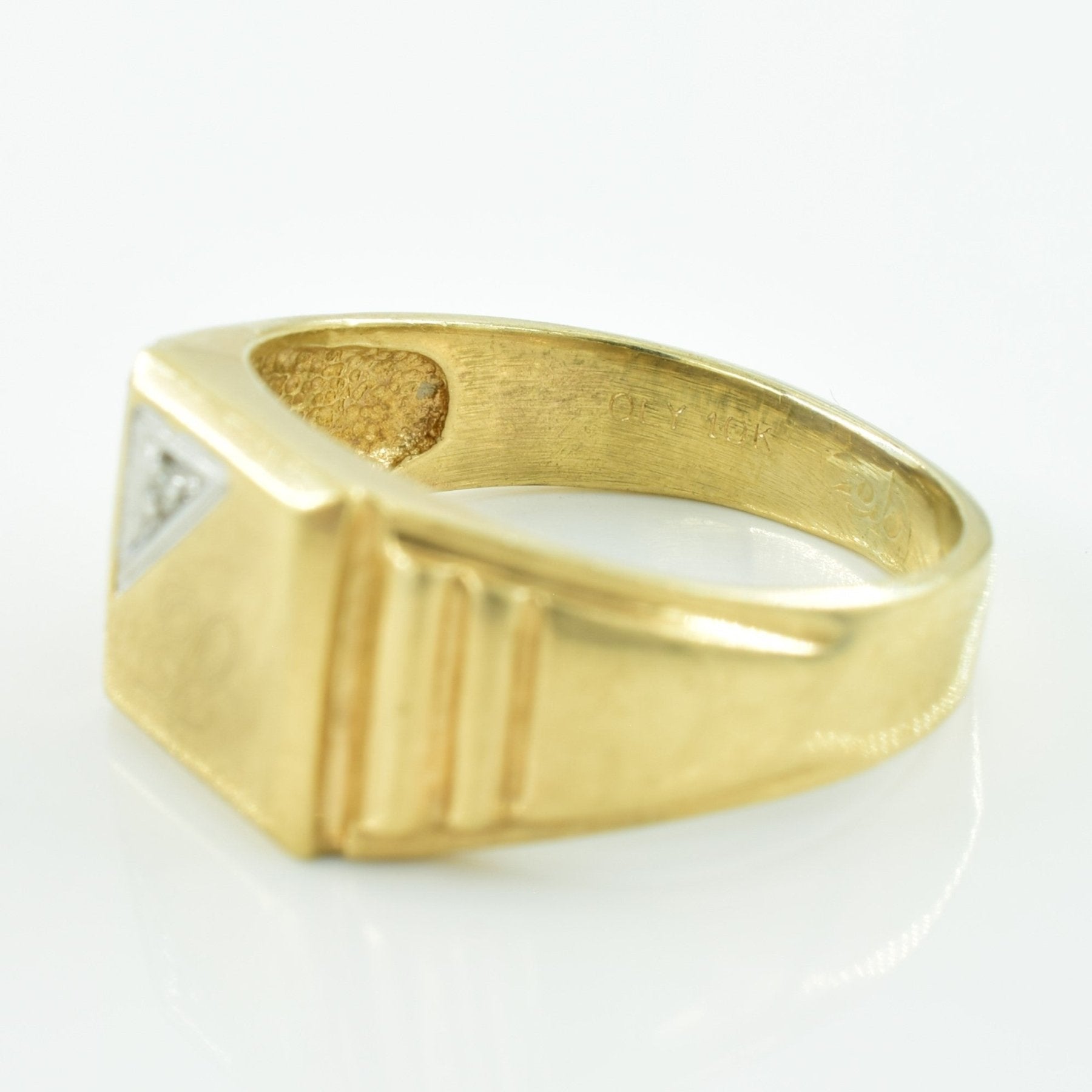 'L' Initial Diamond Ring | 0.01ct | SZ 8.75 | - 100 Ways