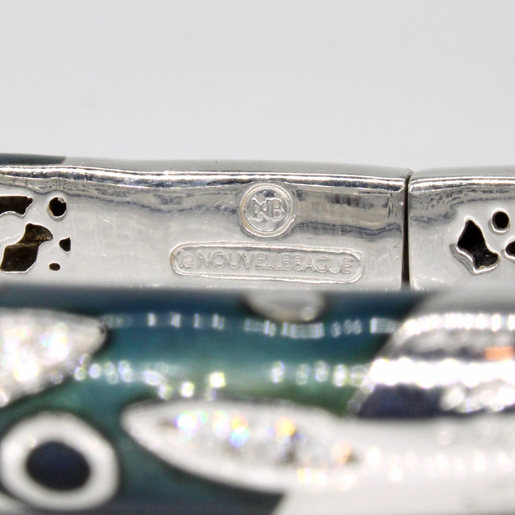 'La Nouvelle Bague' Diamond & Blue Enamel Cuff | 0.76ctw | 6" | - 100 Ways