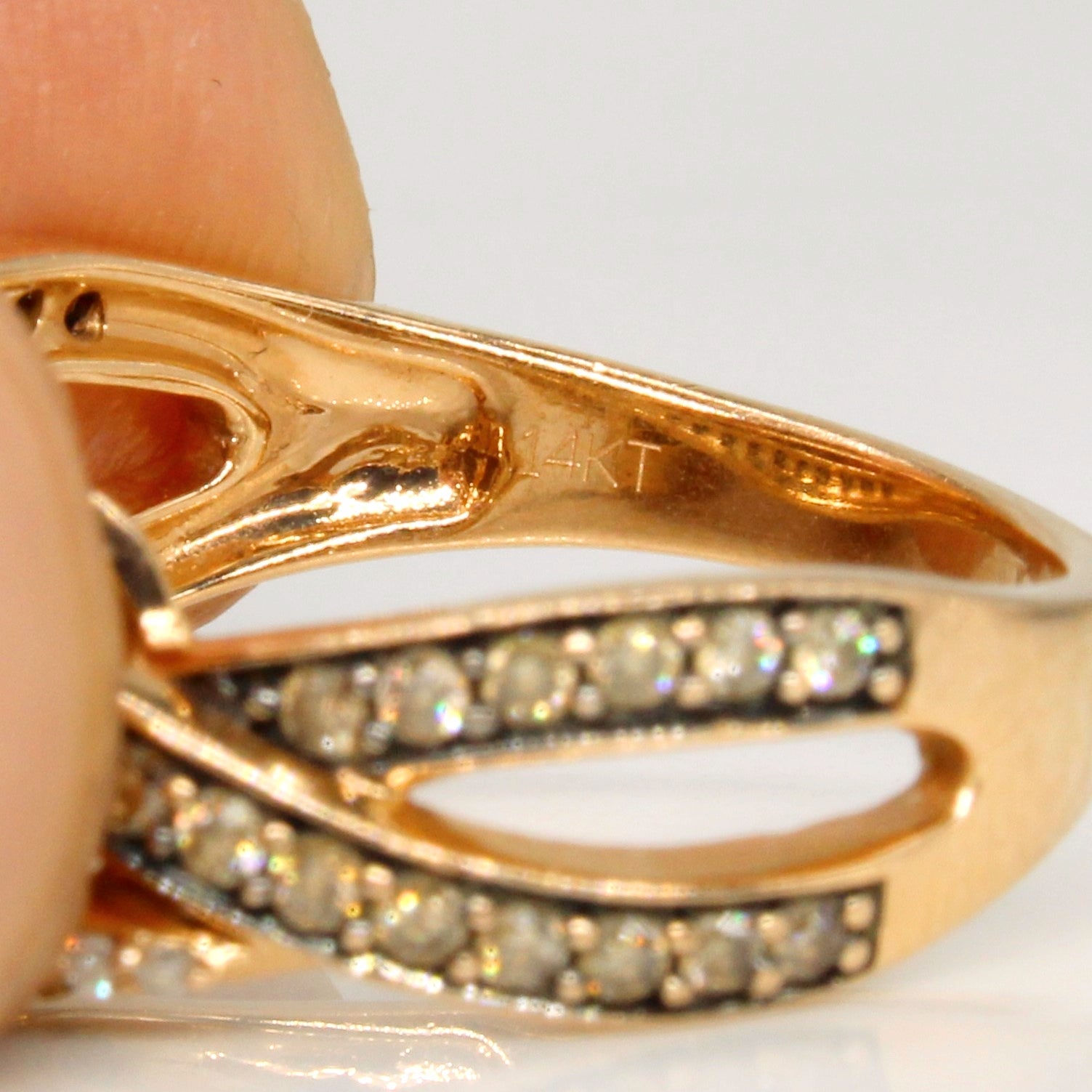 'Le Vian' Diamond Centre Loop Orbit Ring | 0.52ctw | SZ 6.75 | - 100 Ways