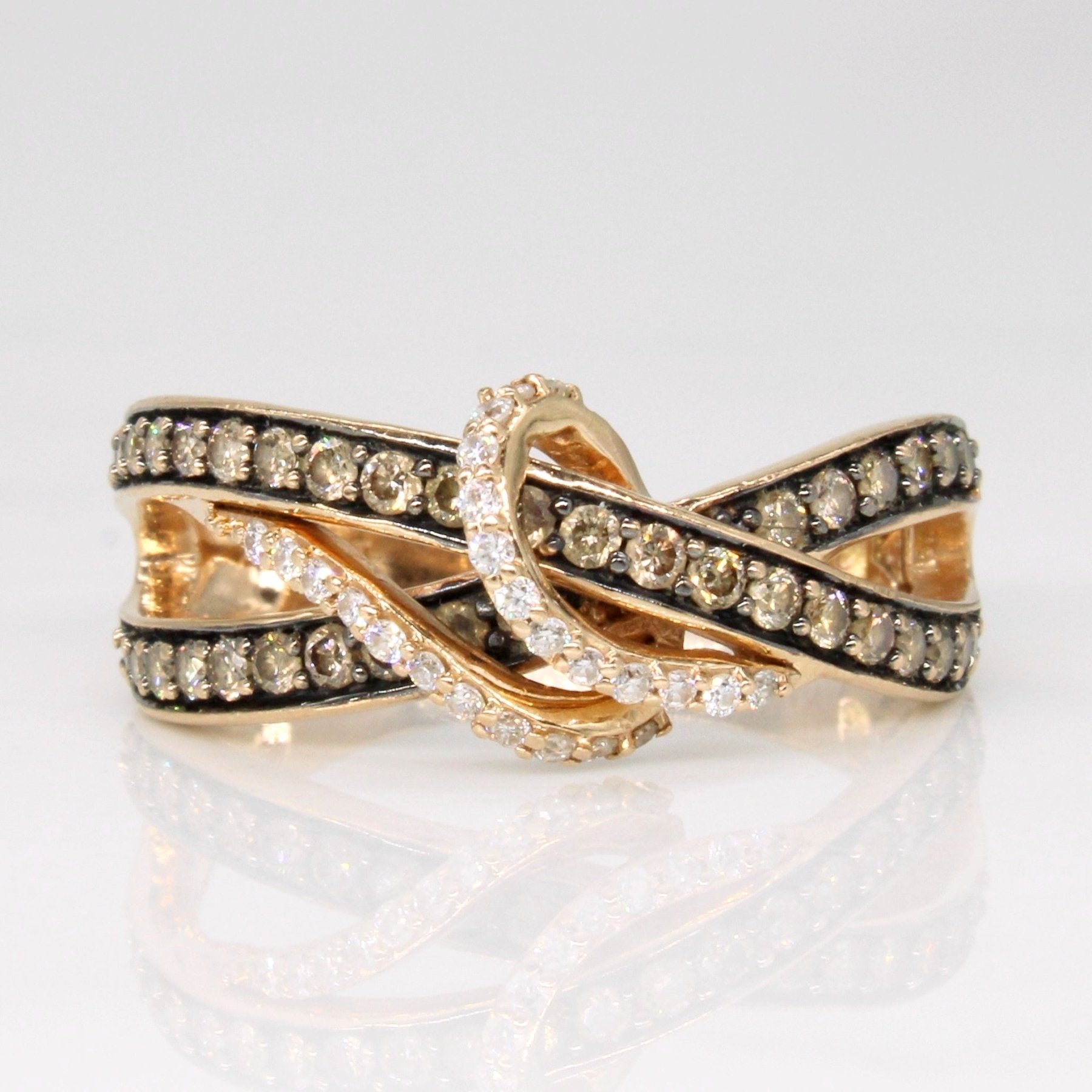 'Le Vian' Diamond Centre Loop Orbit Ring | 0.52ctw | SZ 6.75 | - 100 Ways