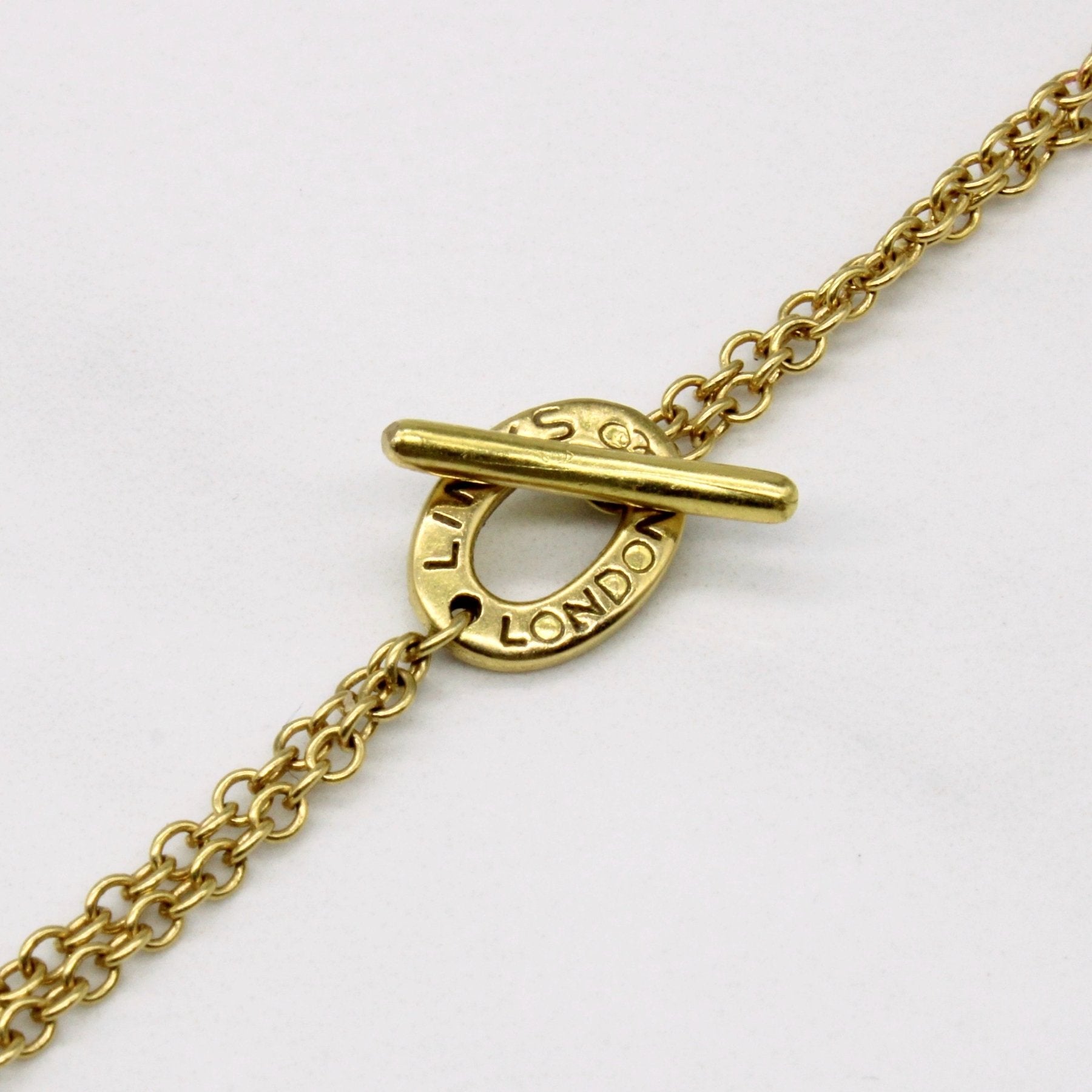 'Links of London' Drop Pearl & 18k Yellow Gold Tiered Necklace | 16" | - 100 Ways
