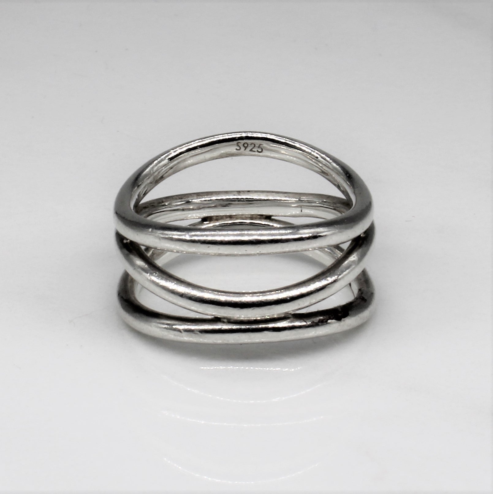 'Links Of London' Silver Wave Ring | SZ 5.75 | - 100 Ways