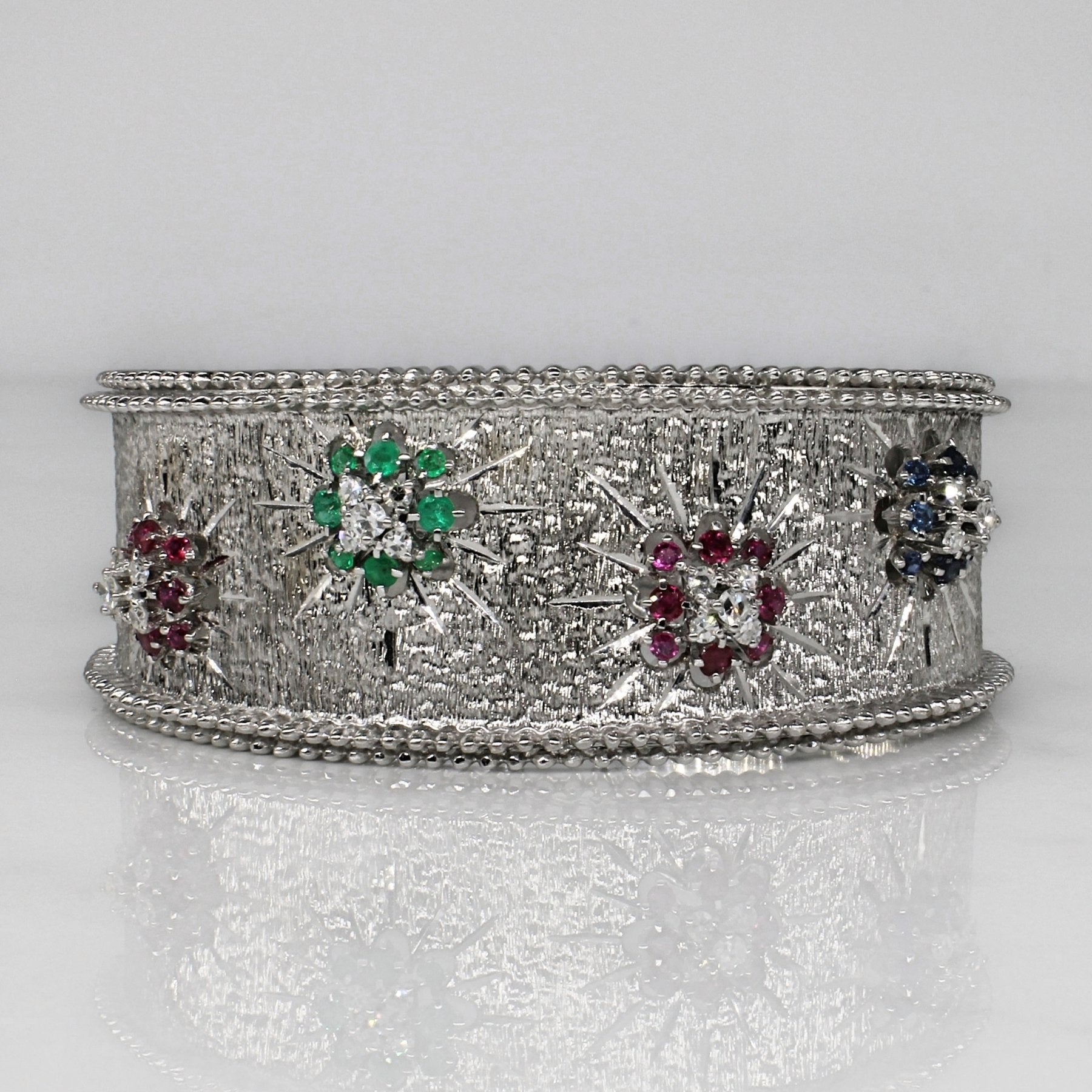 'Mario Buccellati' Multi Gem Cuff | 2.79ctw | 8" | - 100 Ways
