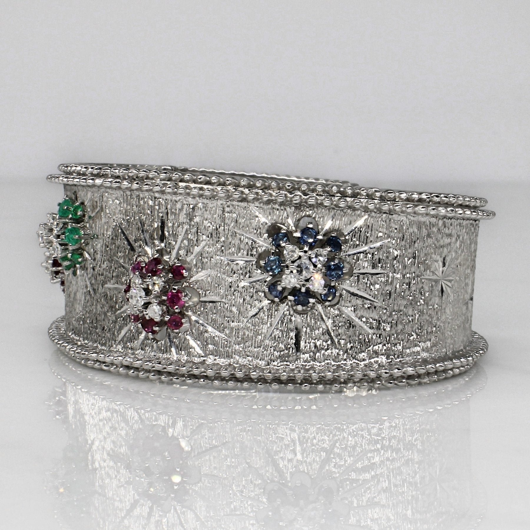 'Mario Buccellati' Multi Gem Cuff | 2.79ctw | 8" | - 100 Ways