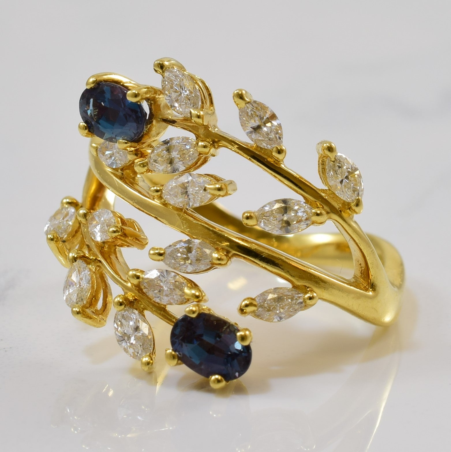 'Mark Henry' Alexandrite & Diamond Cocktail Ring | 0.63ctw, 0.84ctw | SZ 5.5 | - 100 Ways