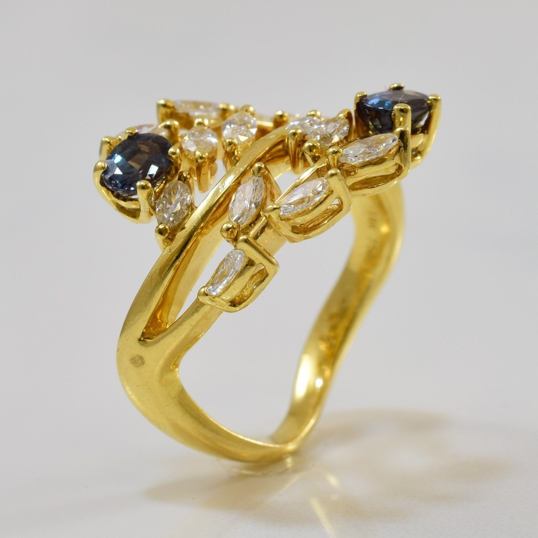 'Mark Henry' Alexandrite & Diamond Cocktail Ring | 0.63ctw, 0.84ctw | SZ 5.5 | - 100 Ways