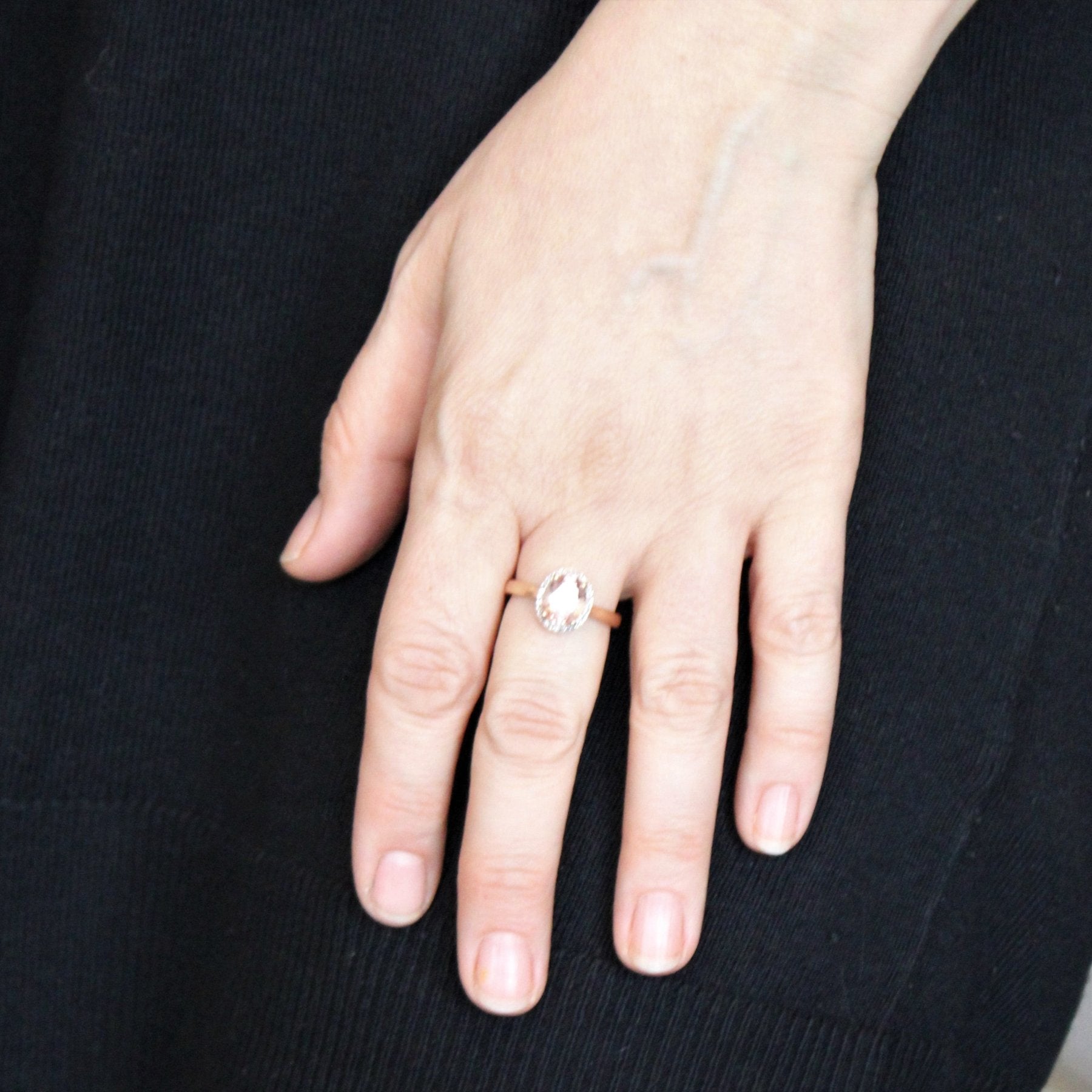 'Michael Hill' Synthetic Peach Sapphire & Diamond Ring | 2.25ct, 0.10ctw | SZ 7.5 | - 100 Ways