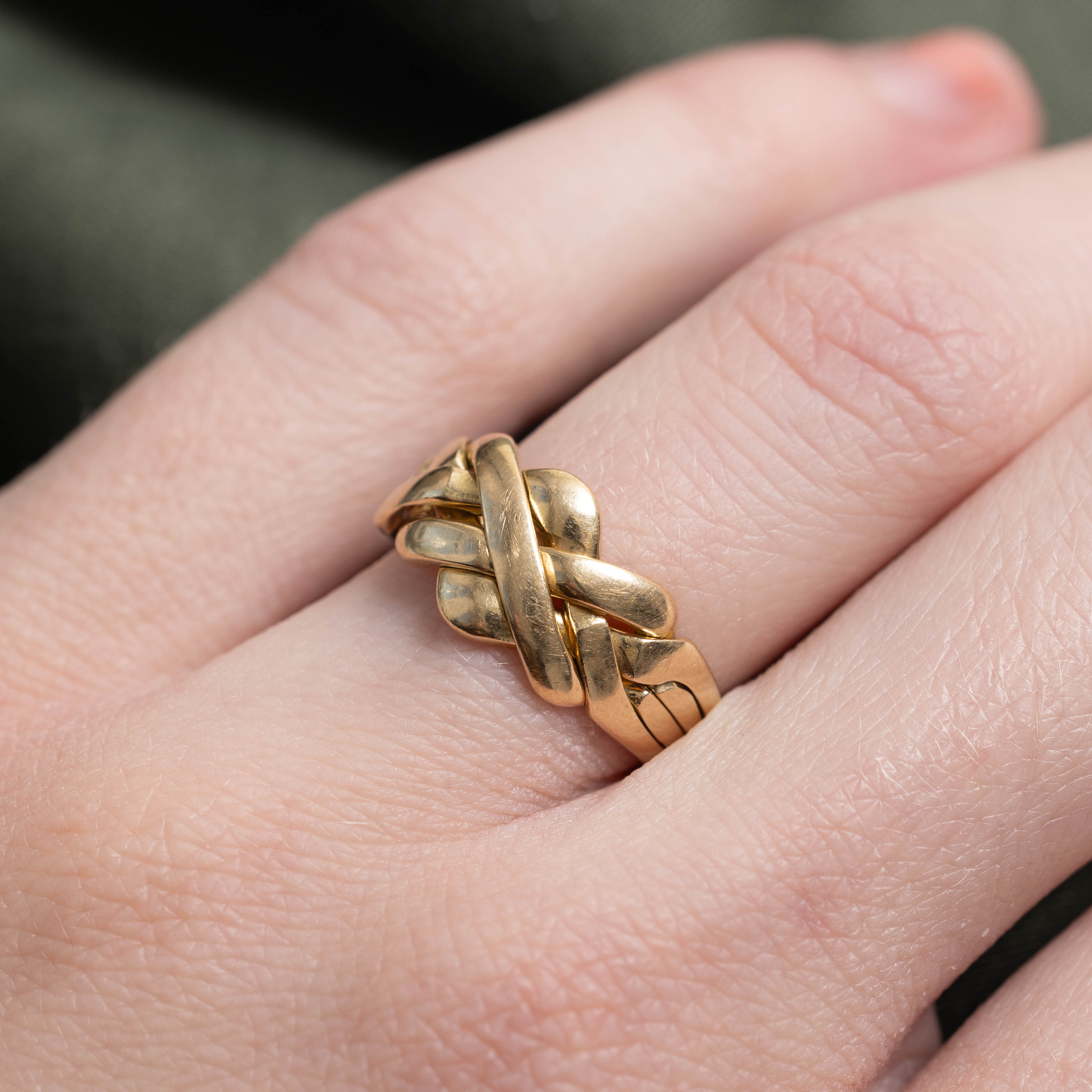 14k Yellow Gold Puzzle Ring | SZ 5.75