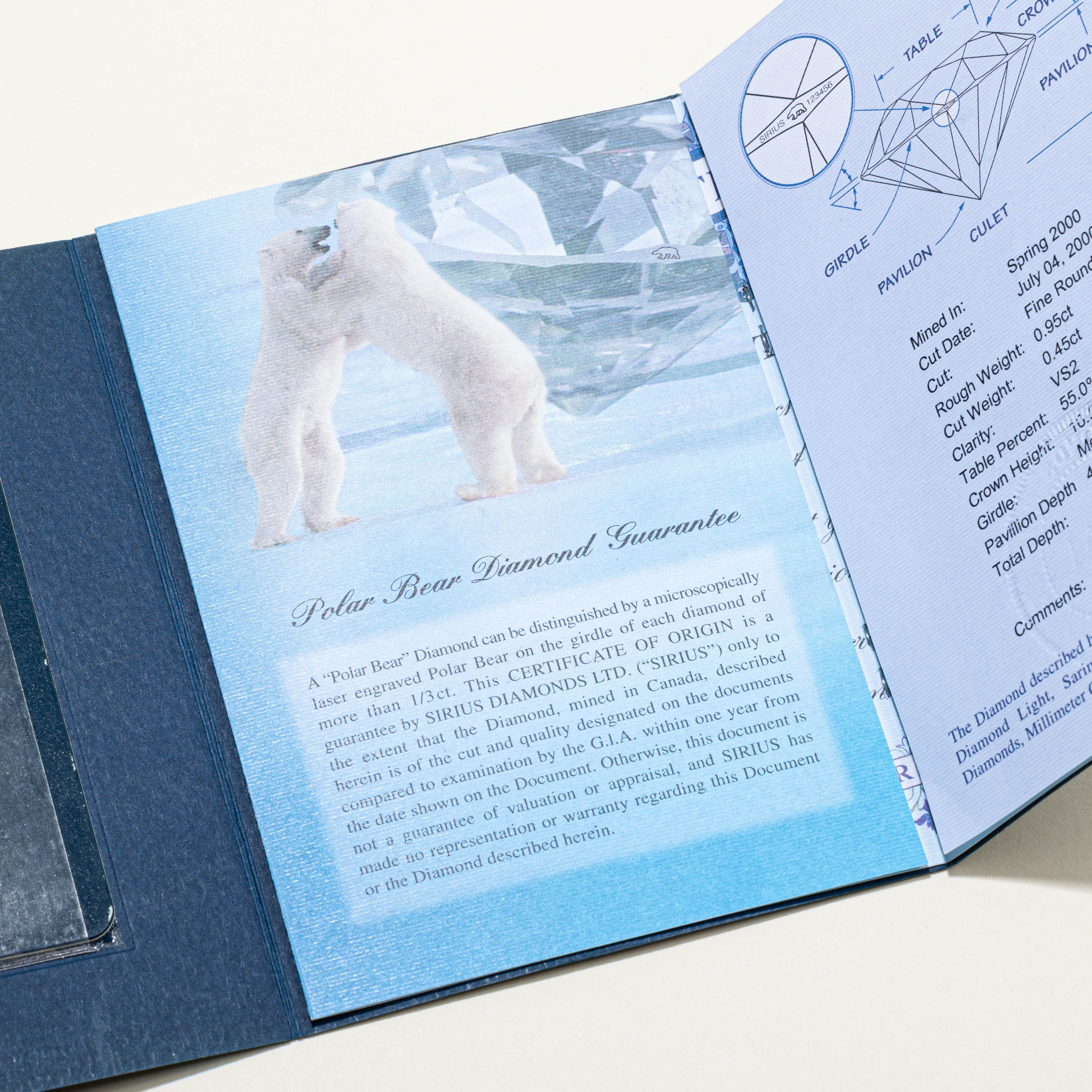 Canadian Round Brilliant Cut Loose Polar Bear Diamond | 0.45ct VS2 F |