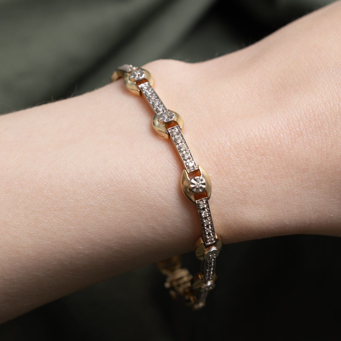 Diamond Bar Link Tennis Bracelet | 0.56ctw | 7"