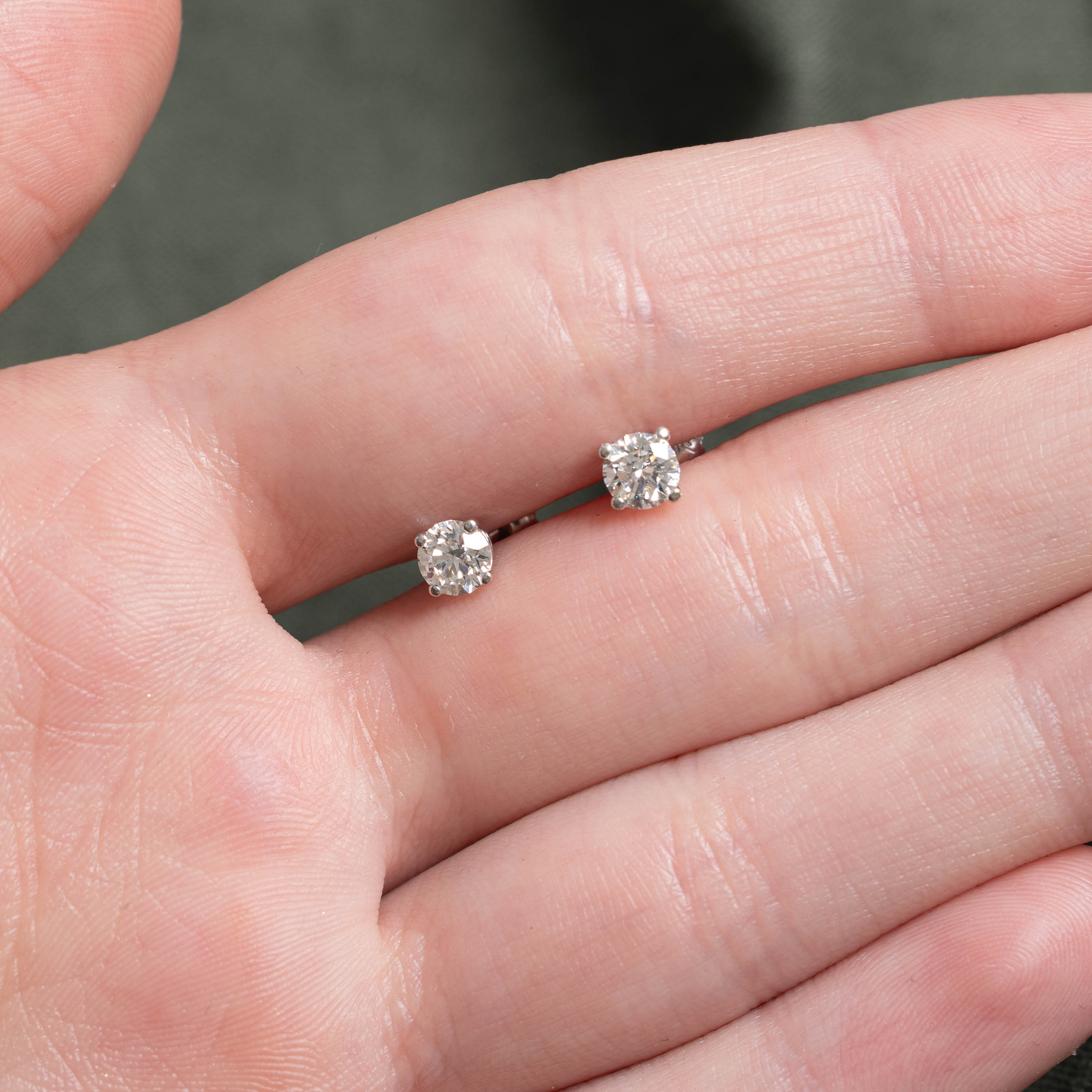 GIA Diamond Studs | 0.74ctw VVS2/VS2 I