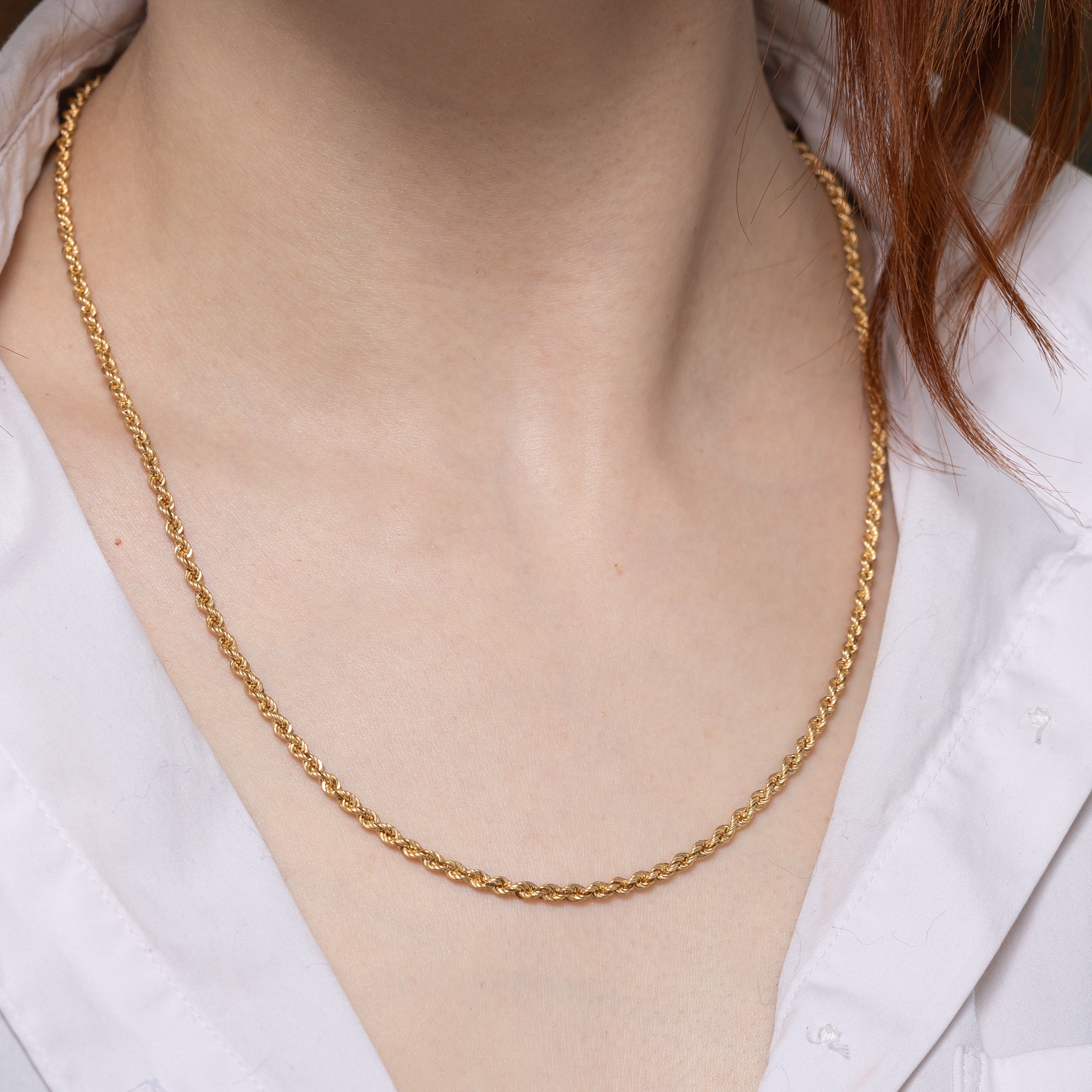 14k Yellow Gold Rope Chain | 20"