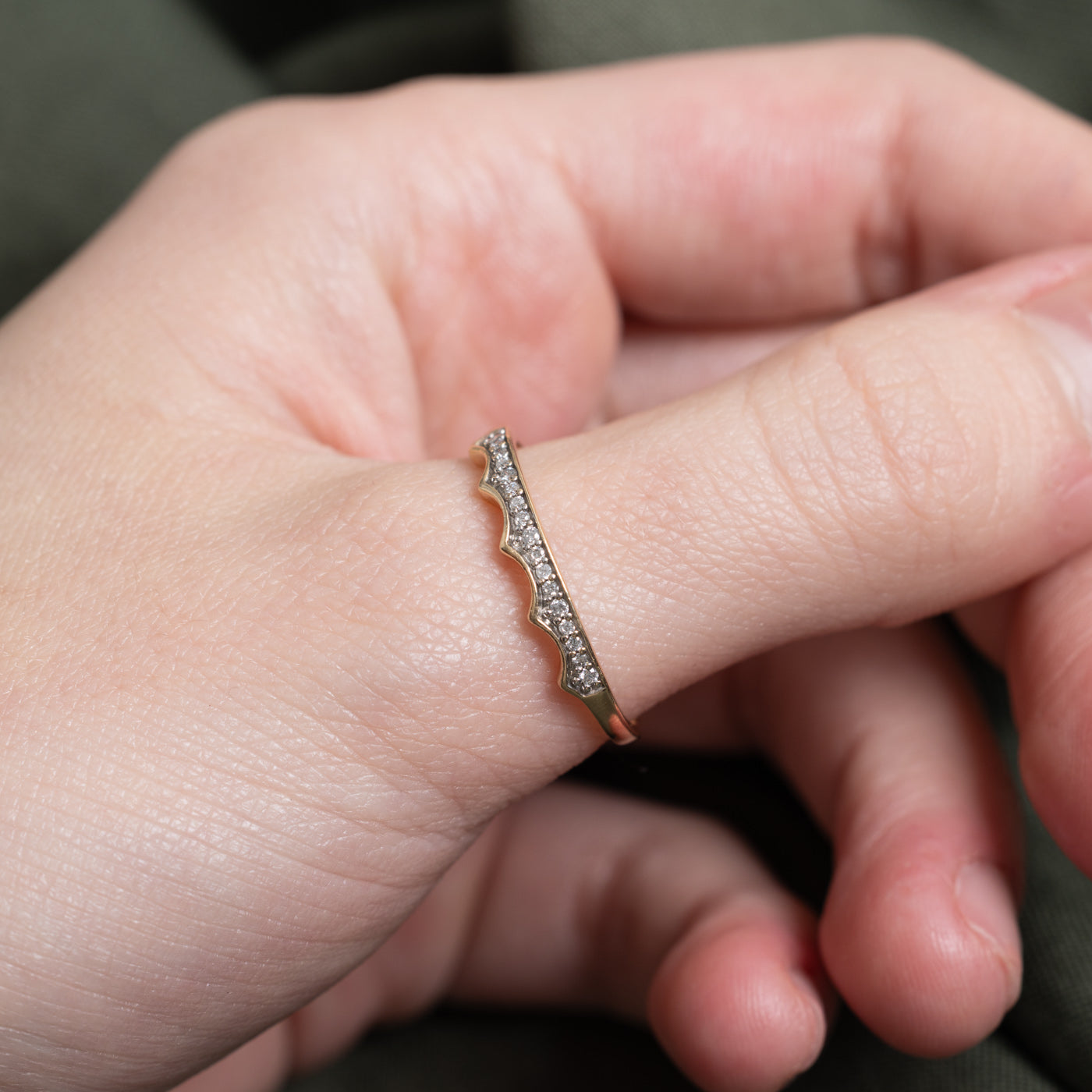 Pavé Set Diamond Crown Band | 0.04ctw | SZ 10.25 |