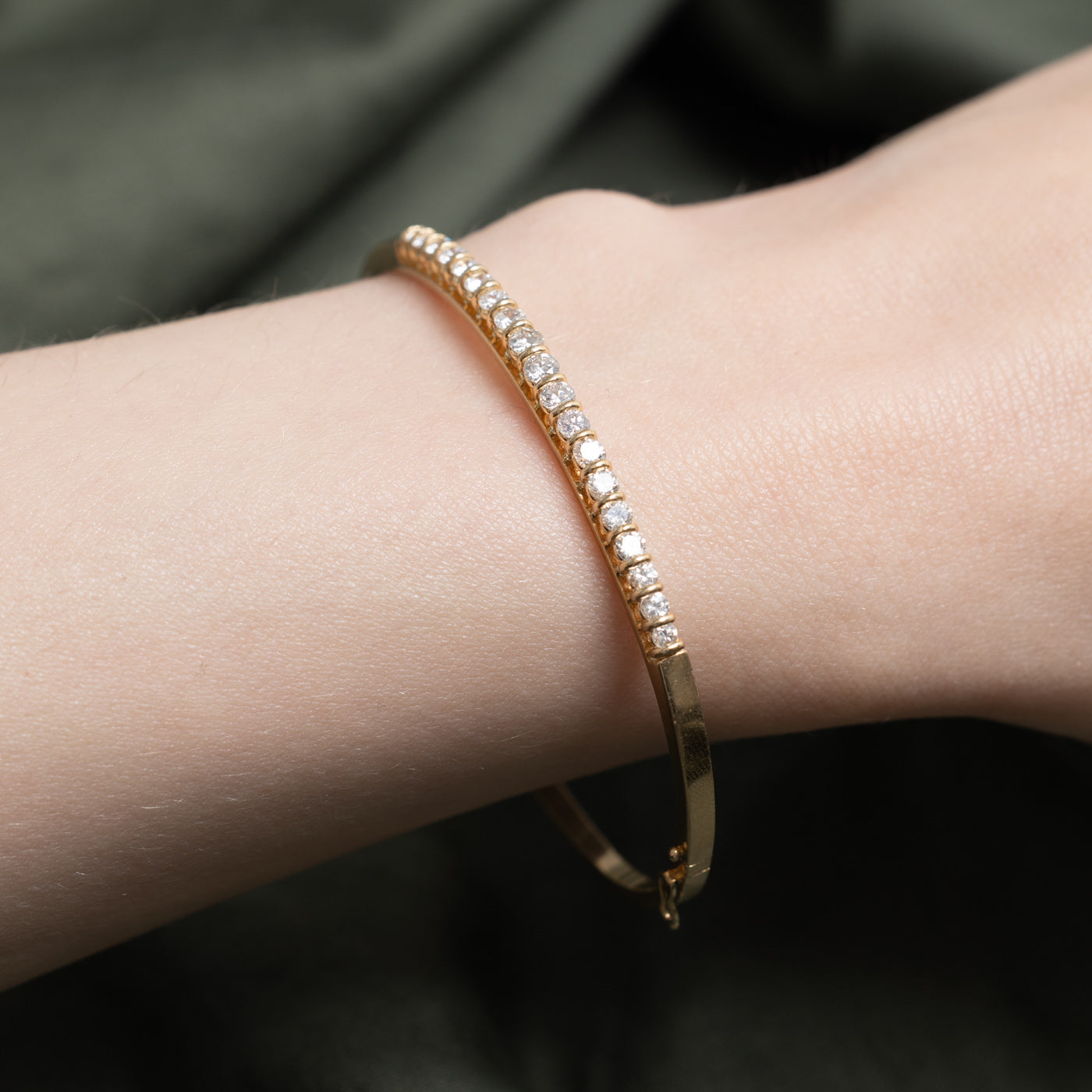 Semi Eternity Diamond Bangle | 1.01ctw | 7"