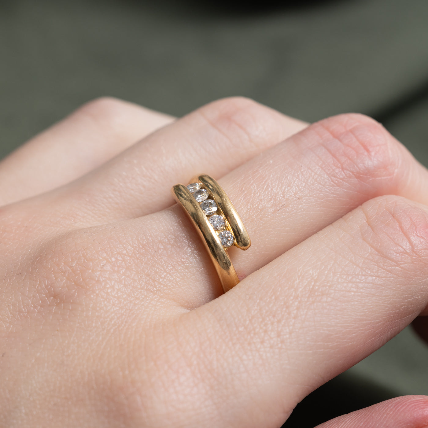 Five Stone Diamond Bypass Ring | 0.35ctw | SZ 6.75 |