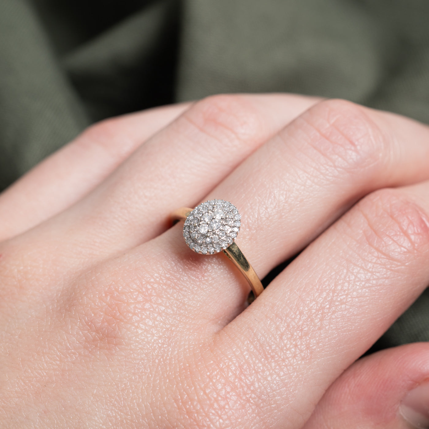 Diamond Cluster Double Halo Ring | 0.14ctw | SZ 8.5 |