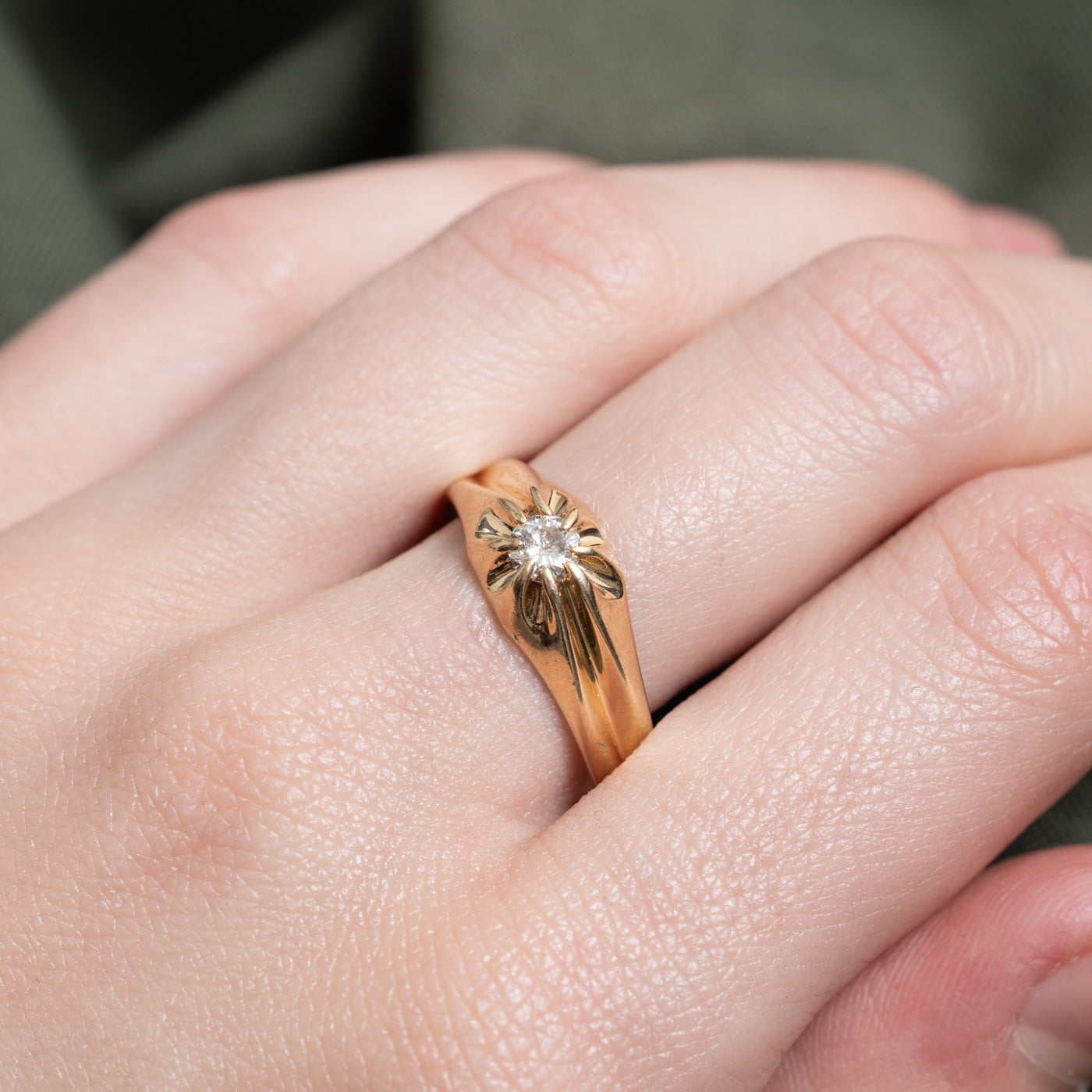 Belcher Set Diamond Ring | 0.27ct | SZ 9.5 |