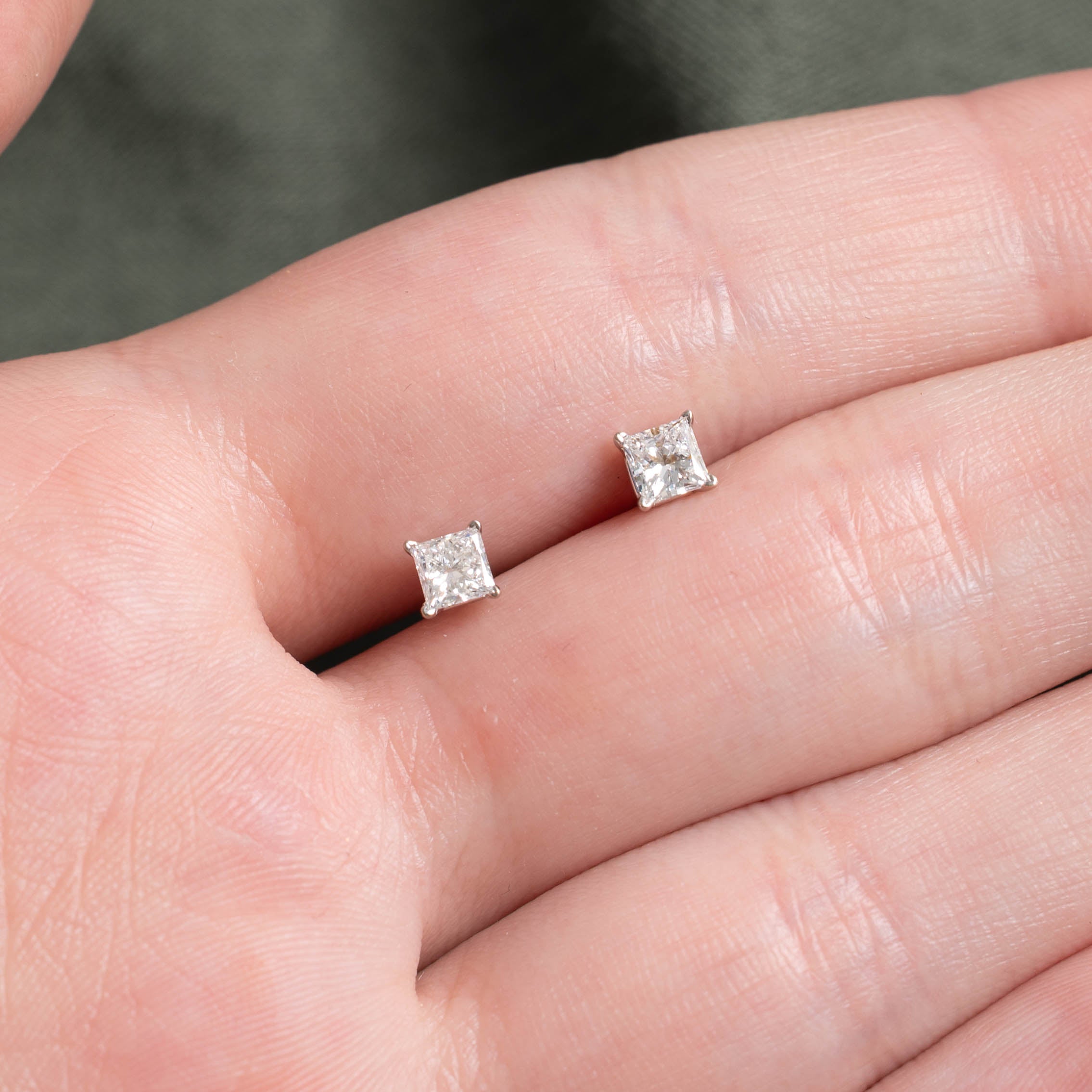 Princess Cut Canadian Diamond Studs | 0.56ctw