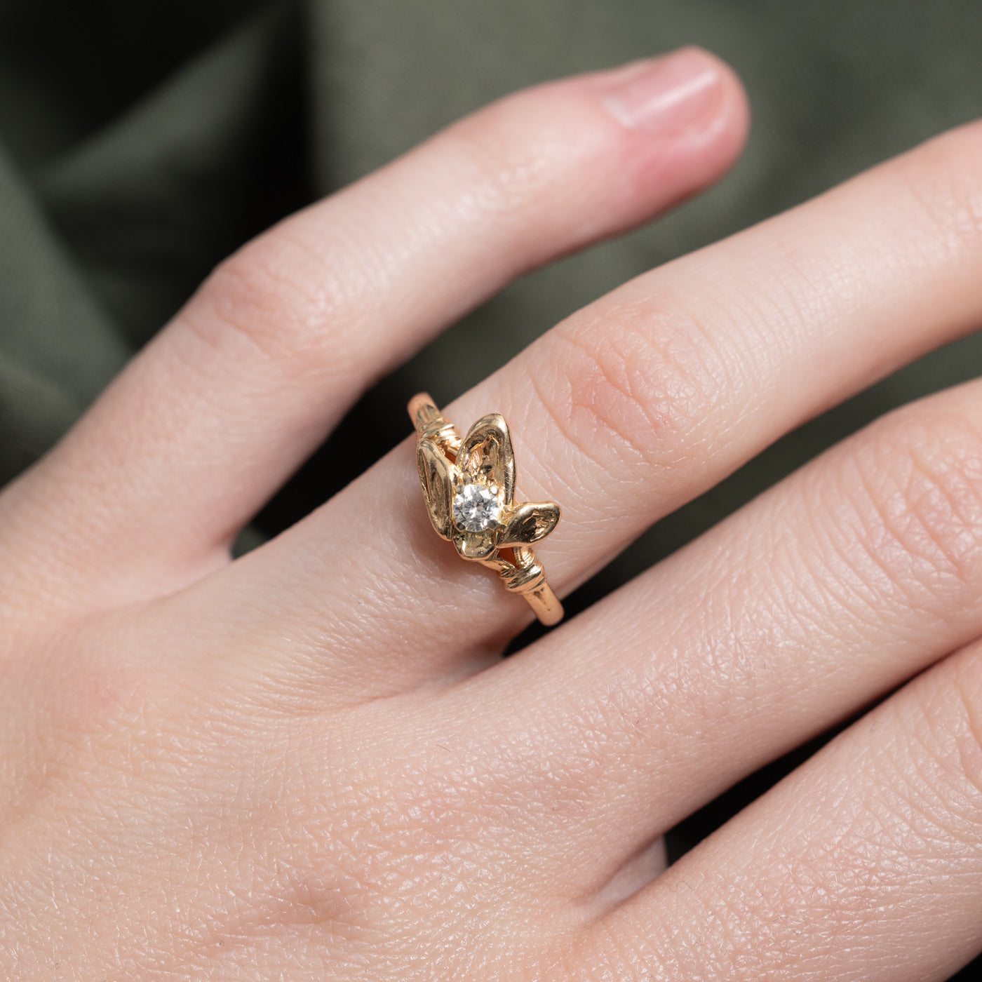 Diamond Abstract Floral Design Ring | 0.11ct | SZ 5.0 |