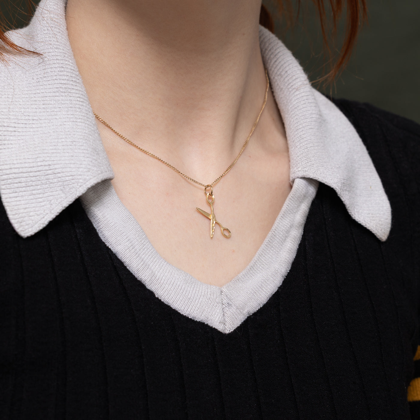 10k Yellow Gold Scissors Charm