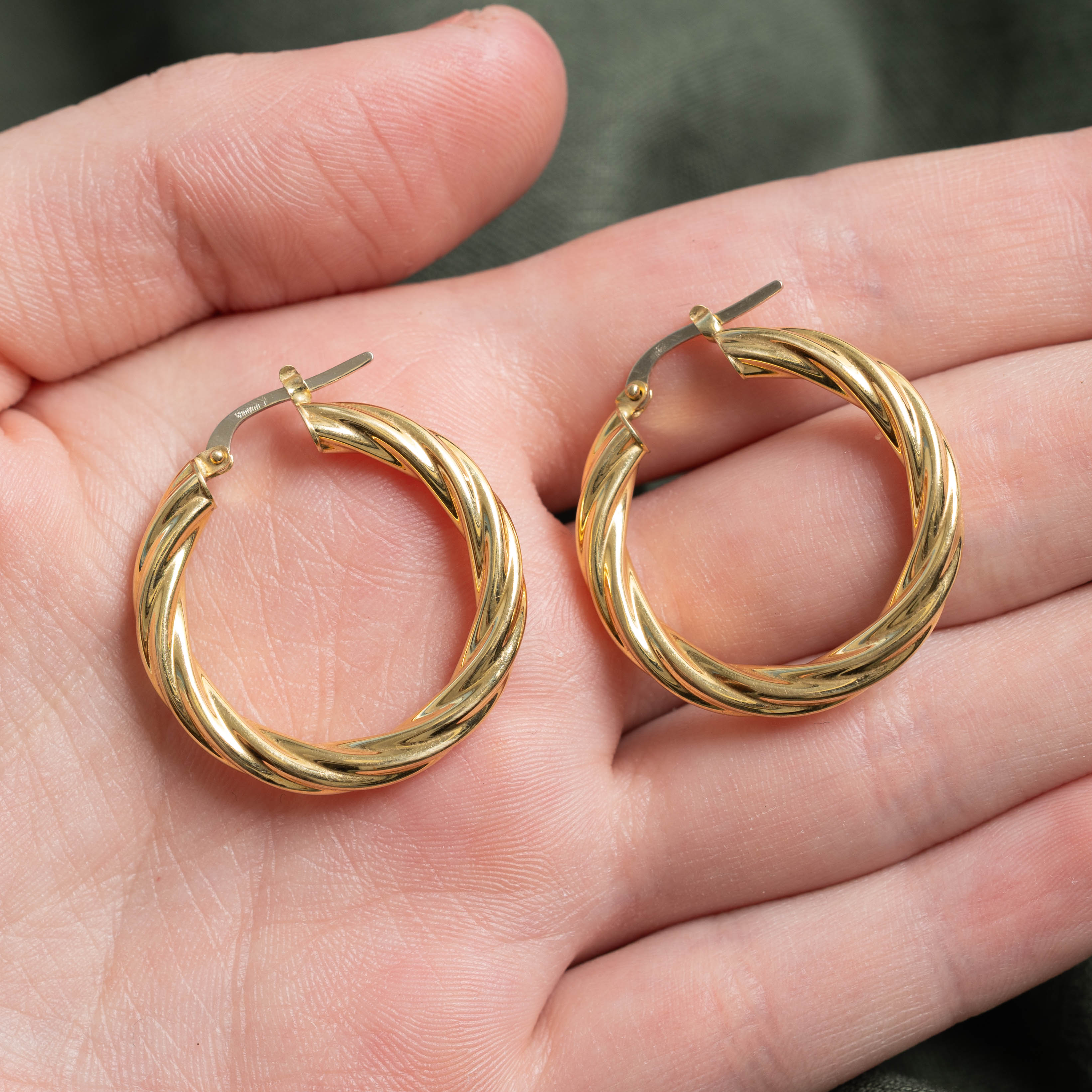 Italian Rope Hoop Earrings