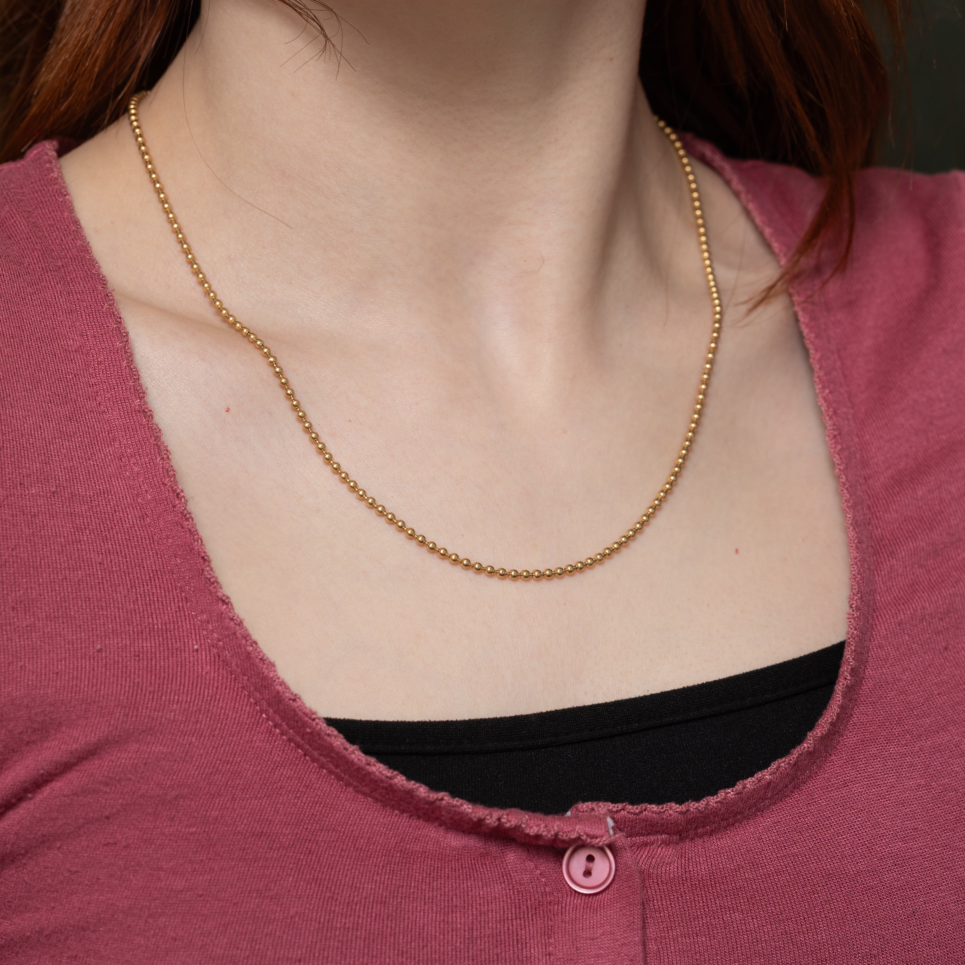 14 Yellow Gold Bead Chain | 19"