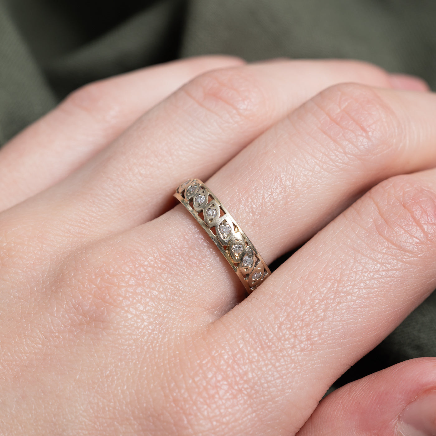 Eternity Diamond Marquise Openwork Band | 0.21ctw | SZ 6.75 |