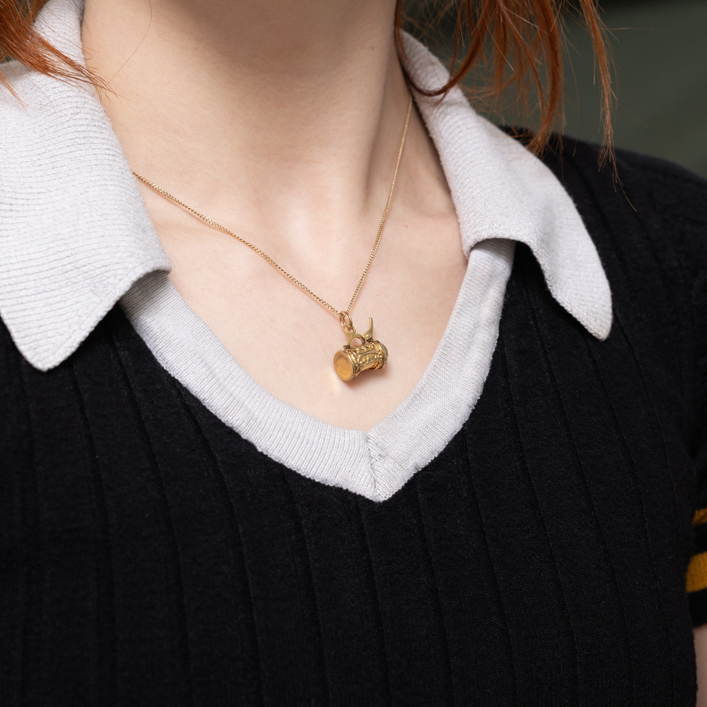 8k Yellow Gold Beer Stein Charm