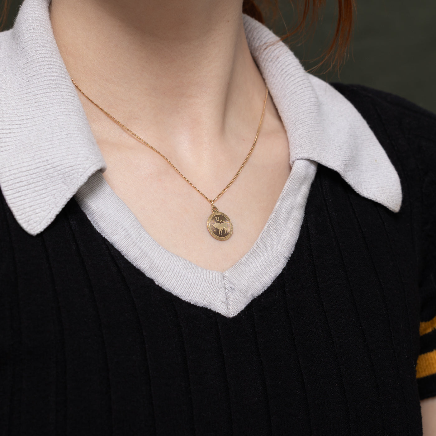 10k Yellow Gold Taurus Zodiac Charm