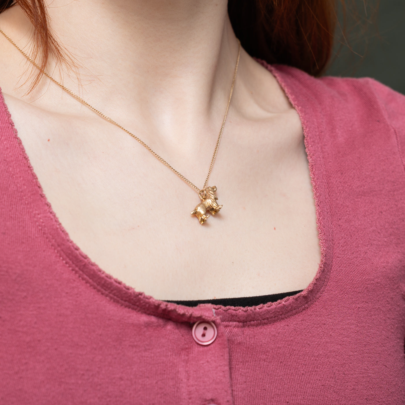 1970 London 9k Yellow Gold Dog Charm