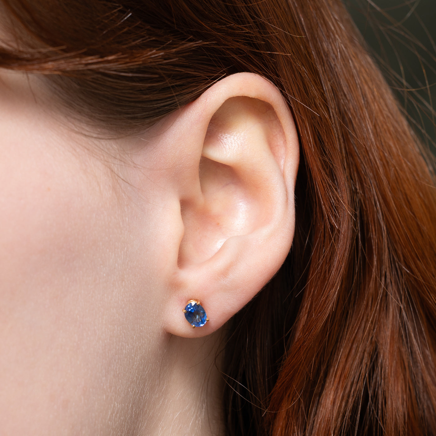 Oval Cut Sapphire Stud Earrings | 1.71ctw |