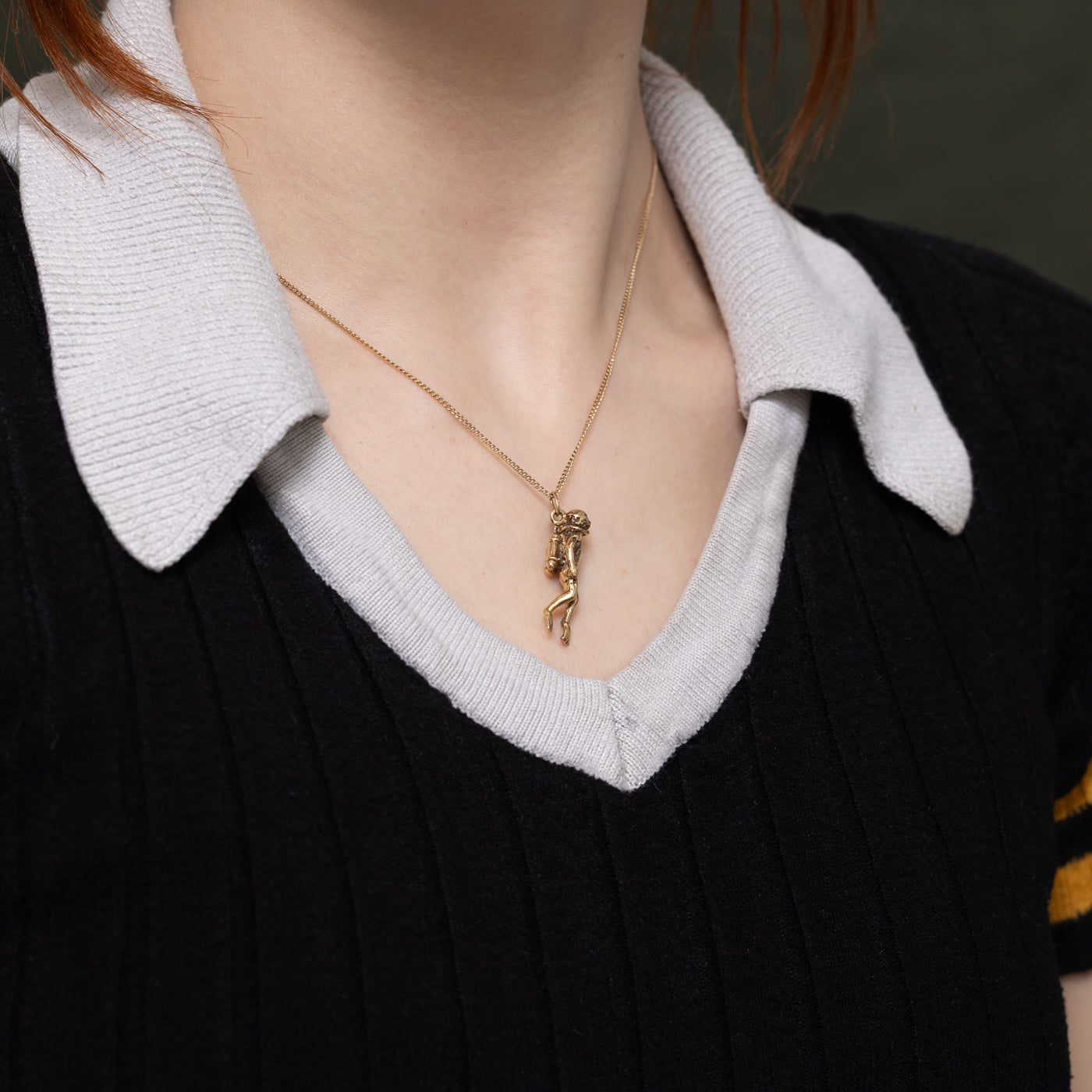 12k Yellow Gold Scuba Diver Charm